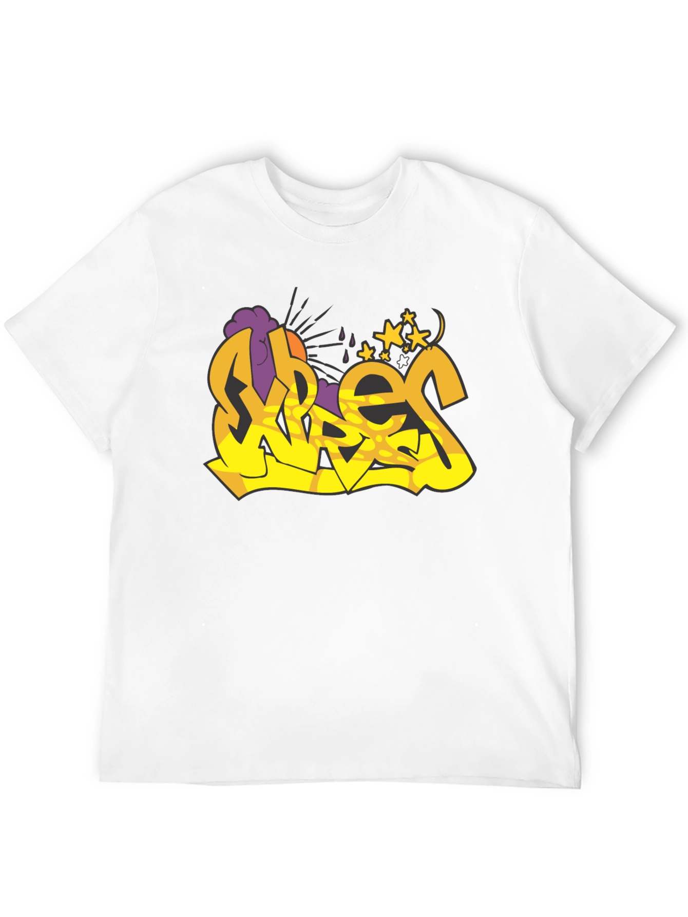 Vibes Graffiti Graphic Black T-Shirt