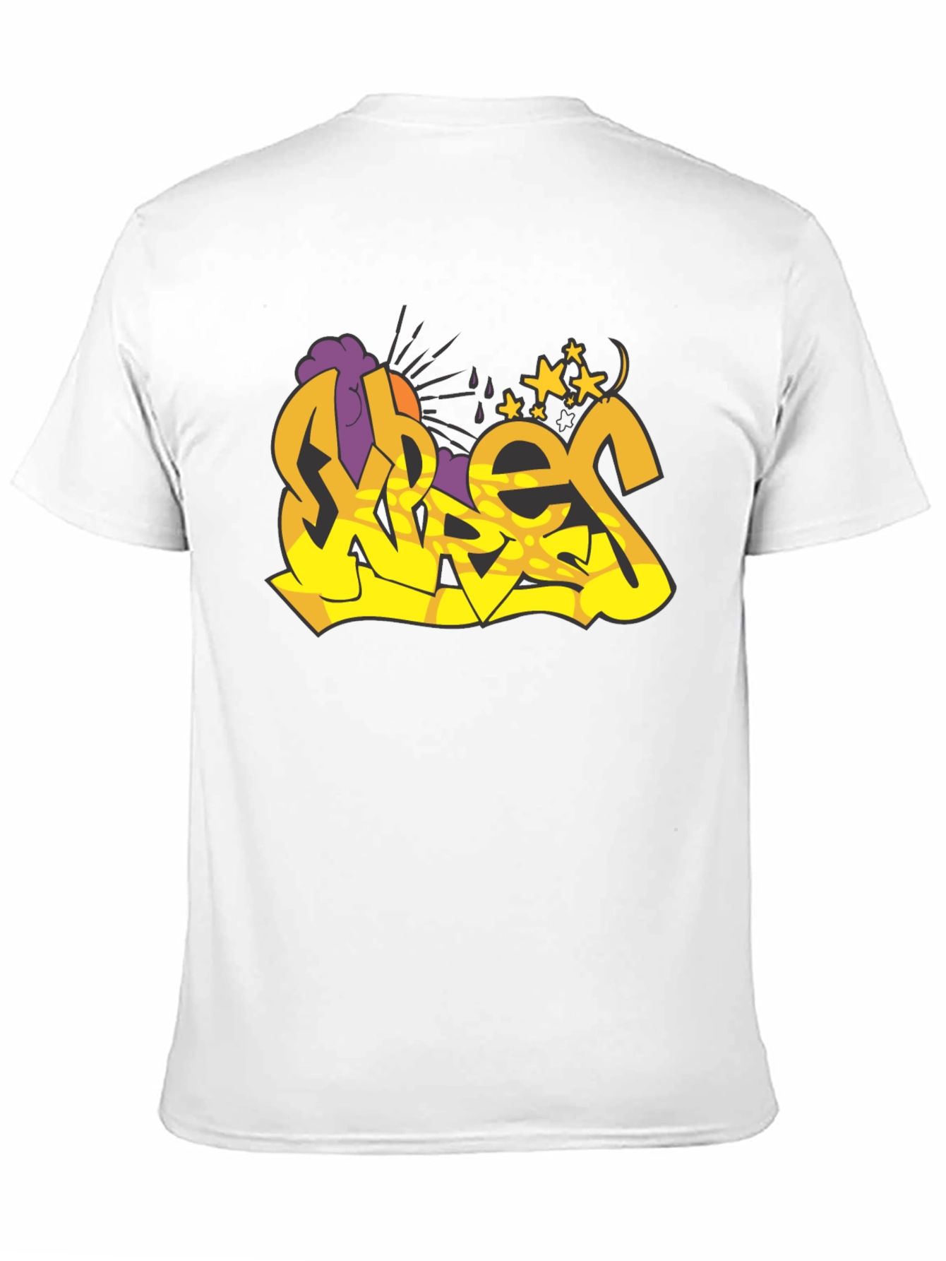 Vibes Graffiti Graphic Black T-Shirt