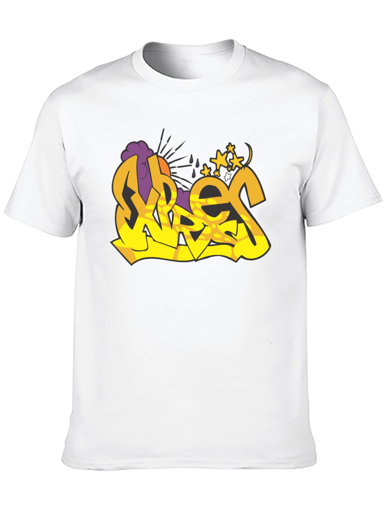Vibes Graffiti Graphic Black T-Shirt