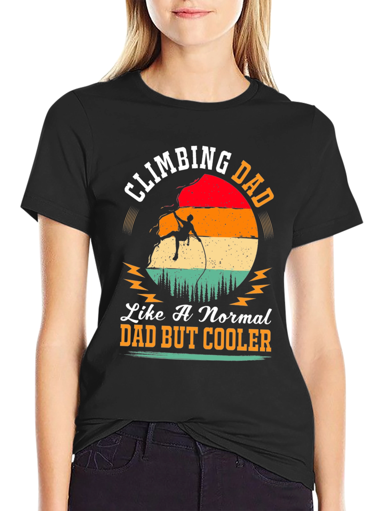 Climbing Dad Graphic Tee - Cool Fathers Day Gift