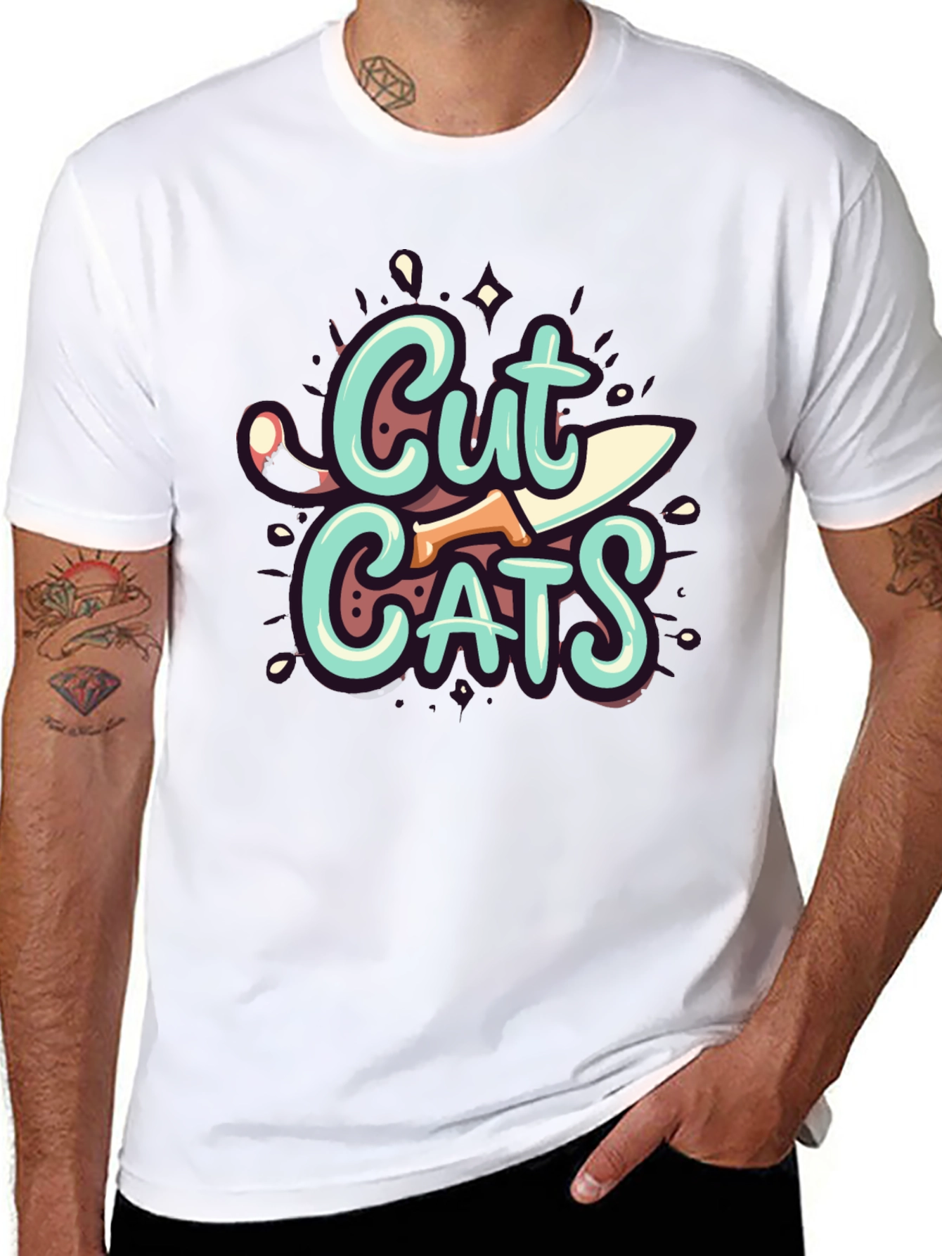 Cut Cats Graphic T-Shirt - Unique Design!