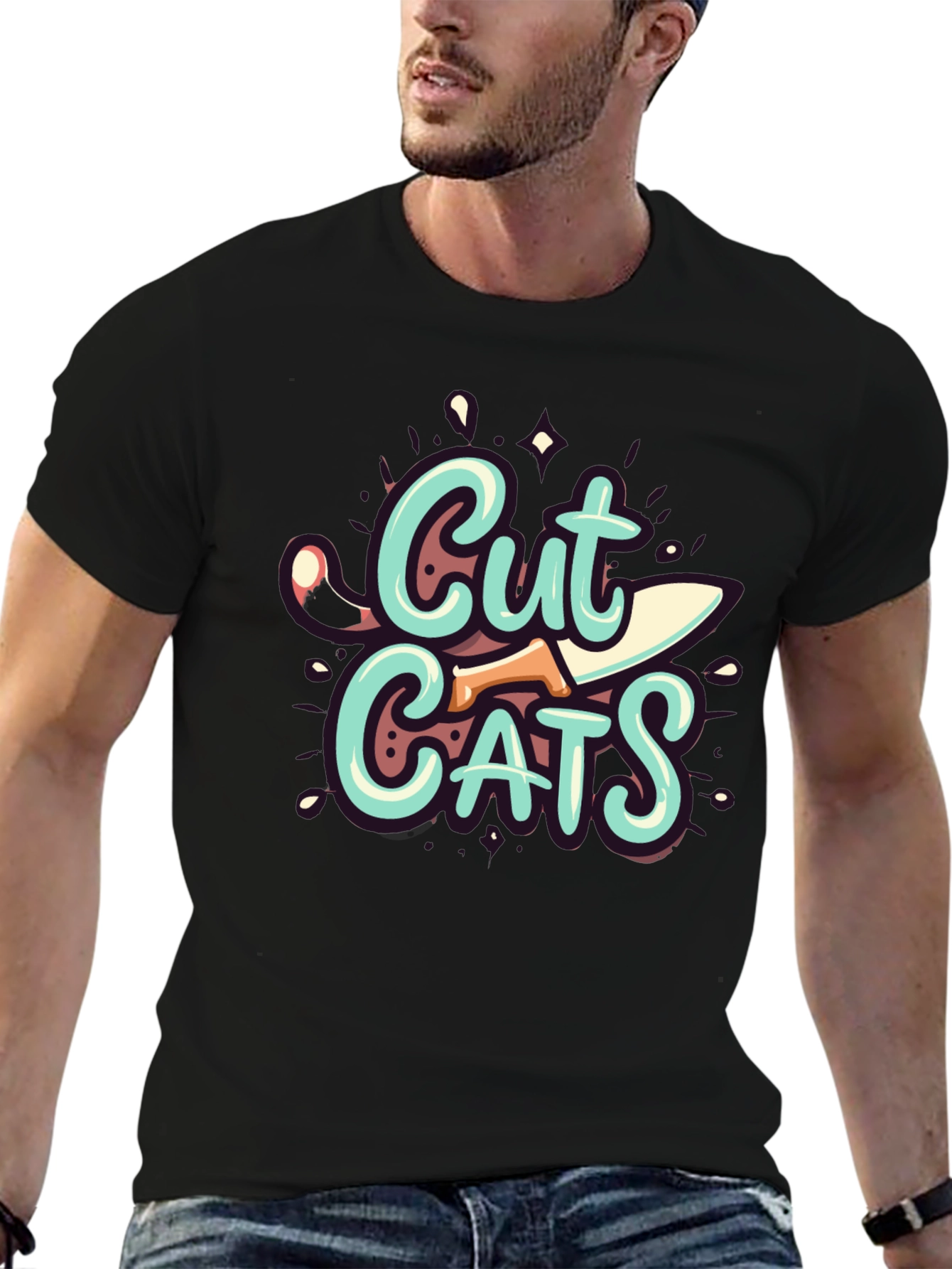 Cut Cats Graphic T-Shirt - Unique Design!