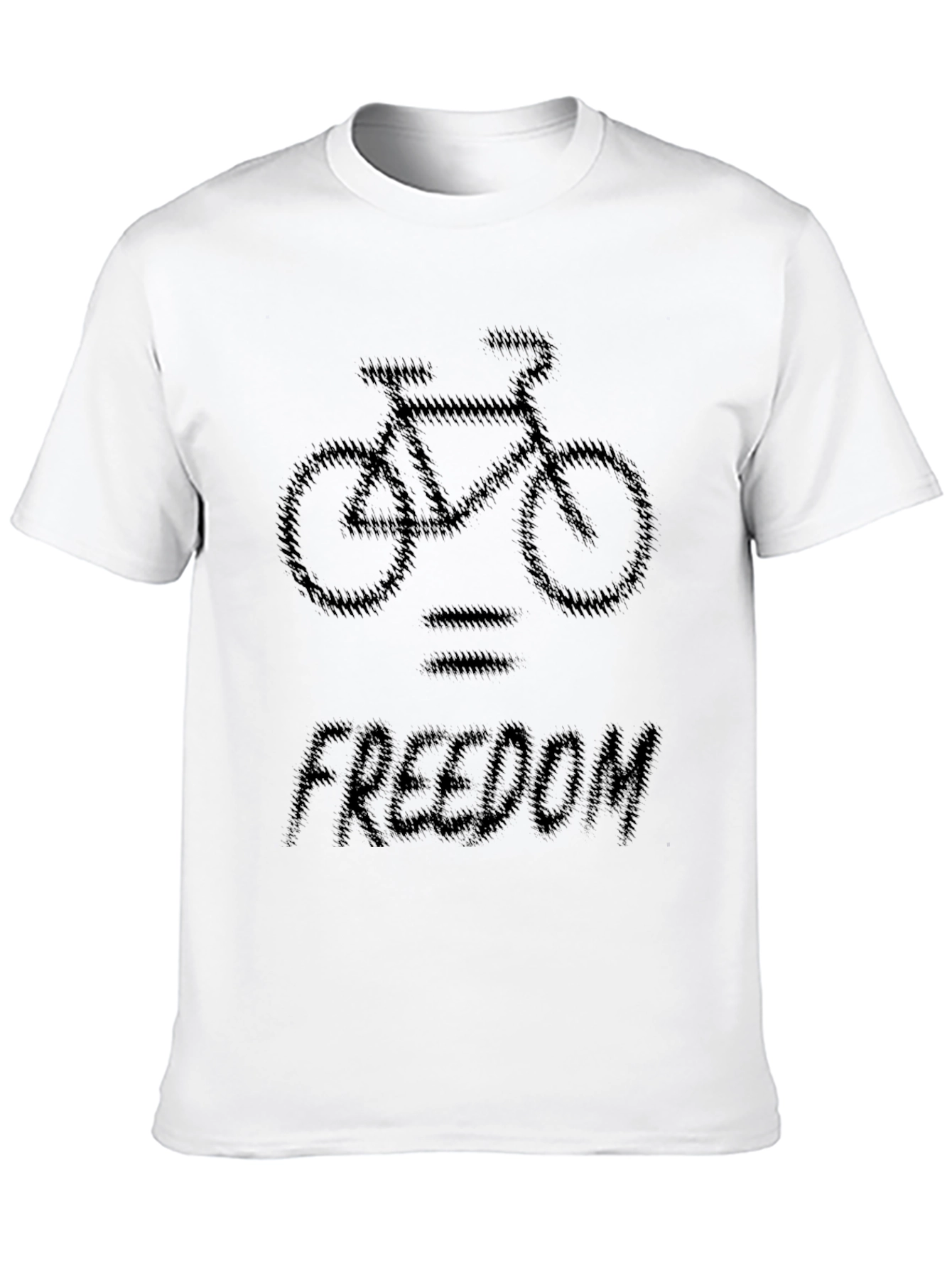 Bicycle Equals Freedom Black Graphic Tee