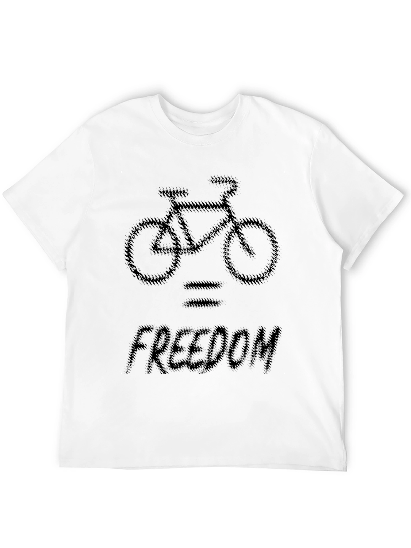 Bicycle Equals Freedom Black Graphic Tee