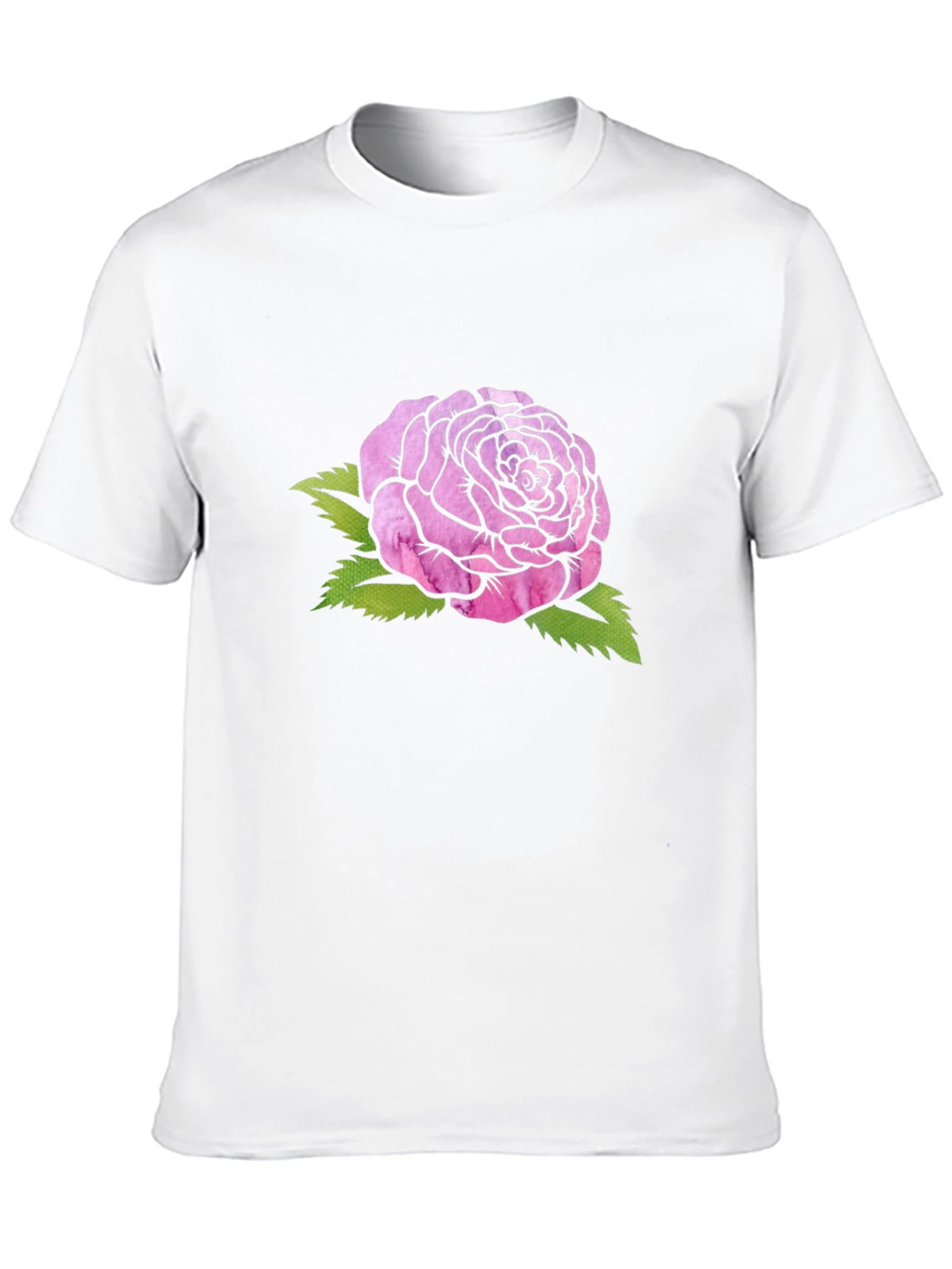 Pink Rose Graphic Tee - Soft Cotton Comfort