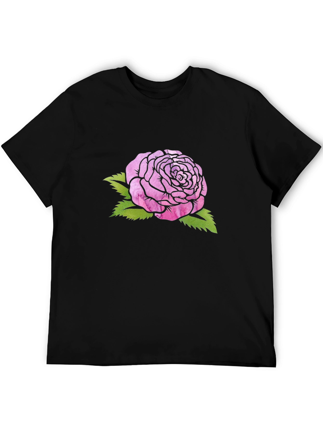 Pink Rose Graphic Tee - Soft Cotton Comfort