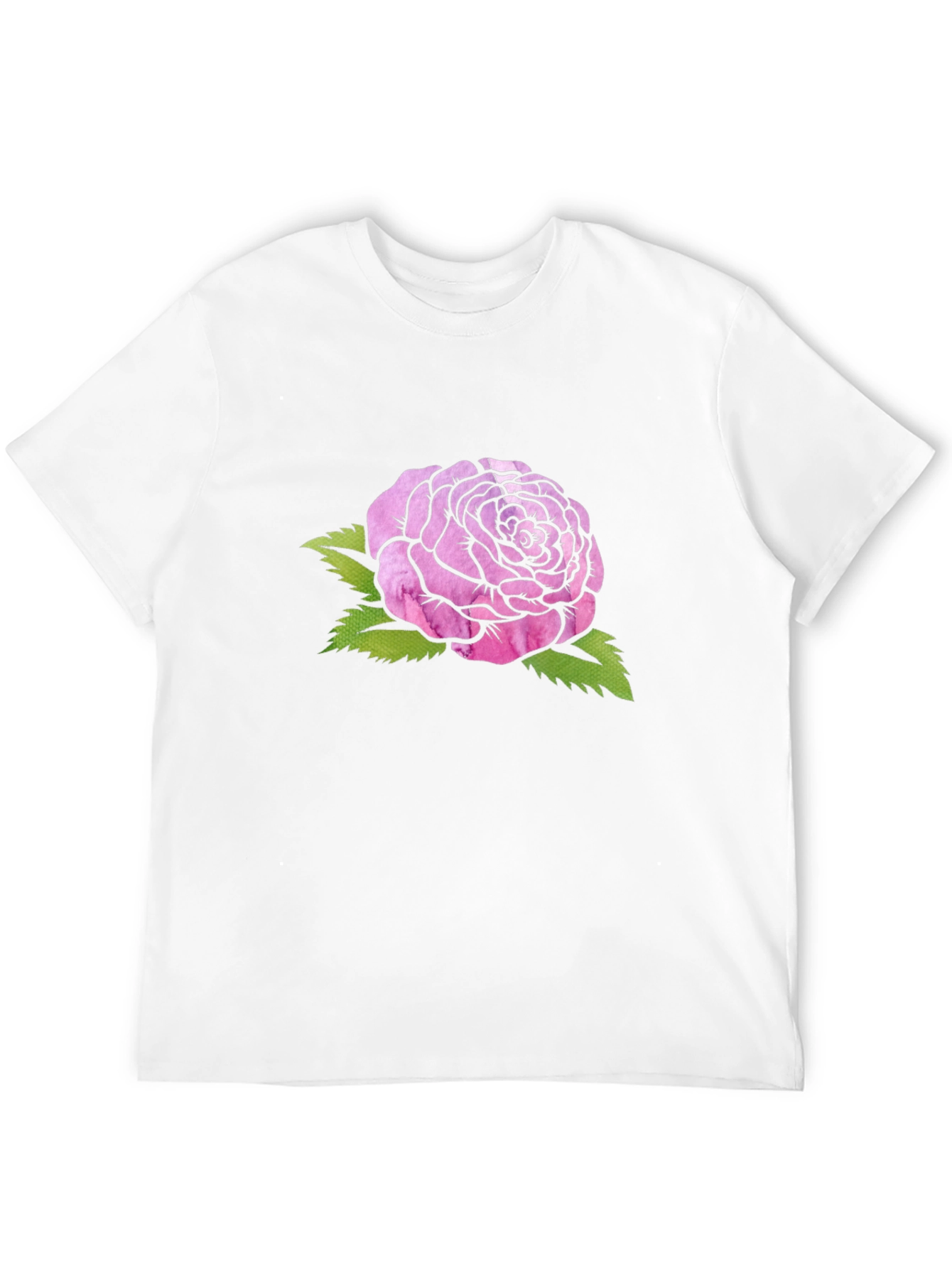 Pink Rose Graphic Tee - Soft Cotton Comfort