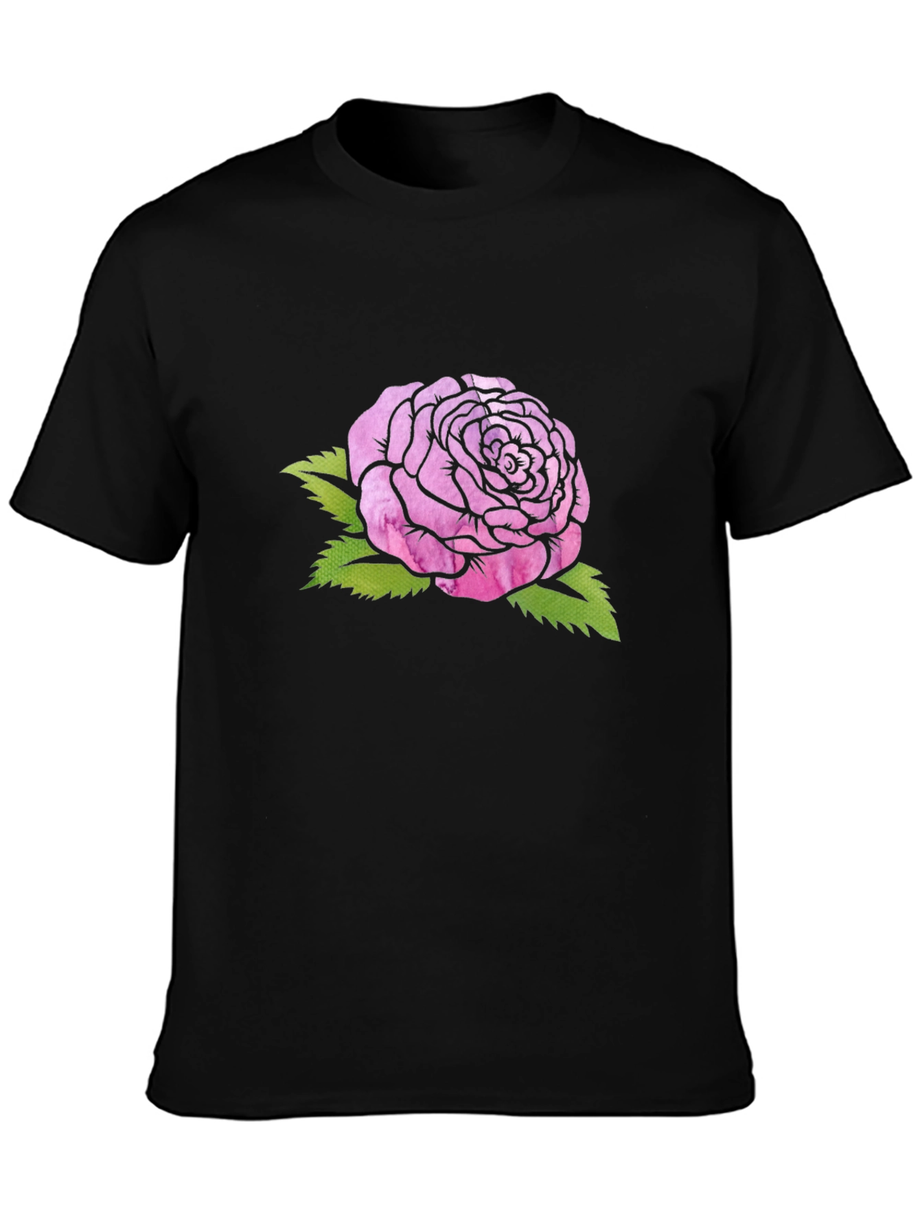 Pink Rose Graphic Tee - Soft Cotton Comfort