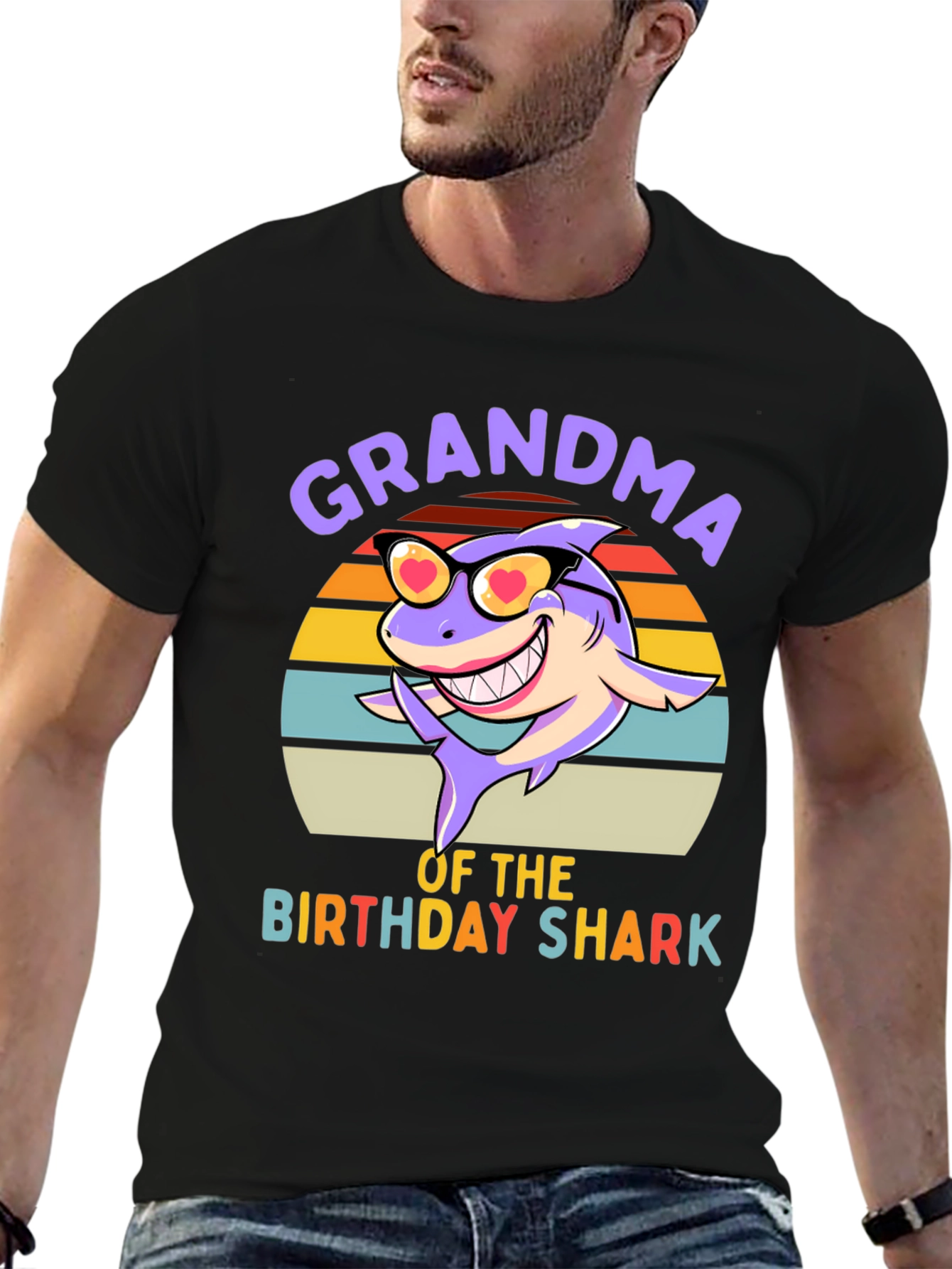 Grandma of the Birthday Shark T-Shirt