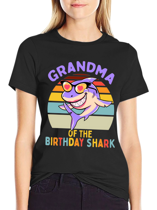 Grandma of the Birthday Shark T-Shirt
