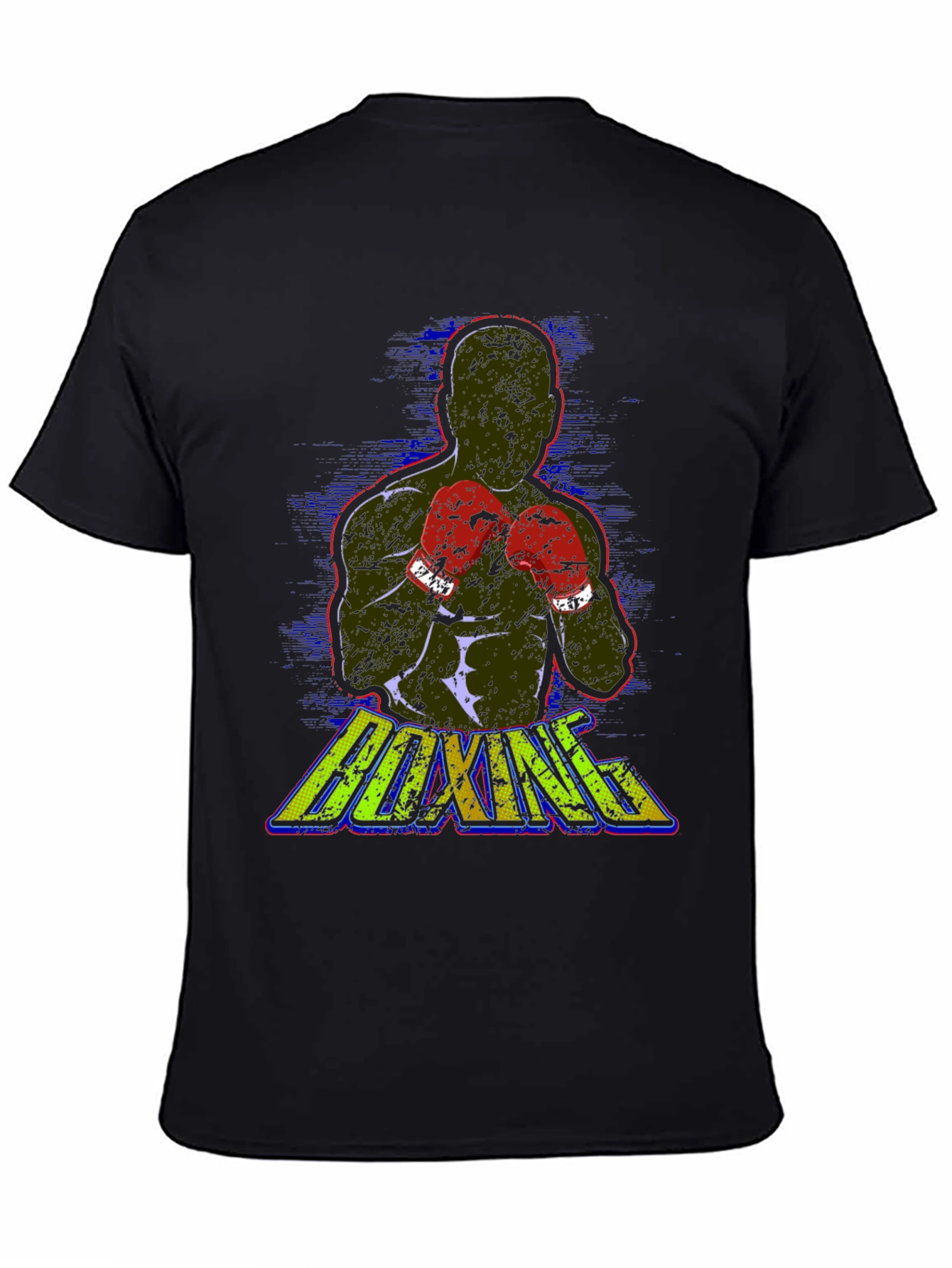 Boxing Graphic Print Crew Neck T-Shirt
