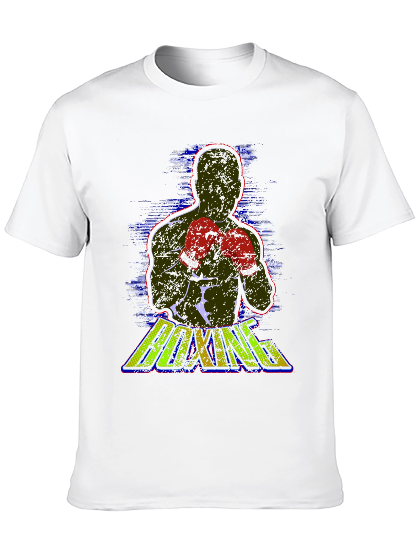 Boxing Graphic Print Crew Neck T-Shirt