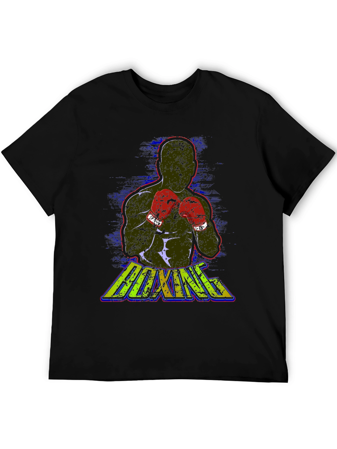 Boxing Graphic Print Crew Neck T-Shirt