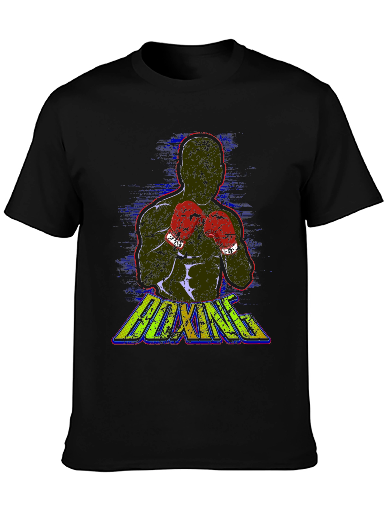 Boxing Graphic Print Crew Neck T-Shirt