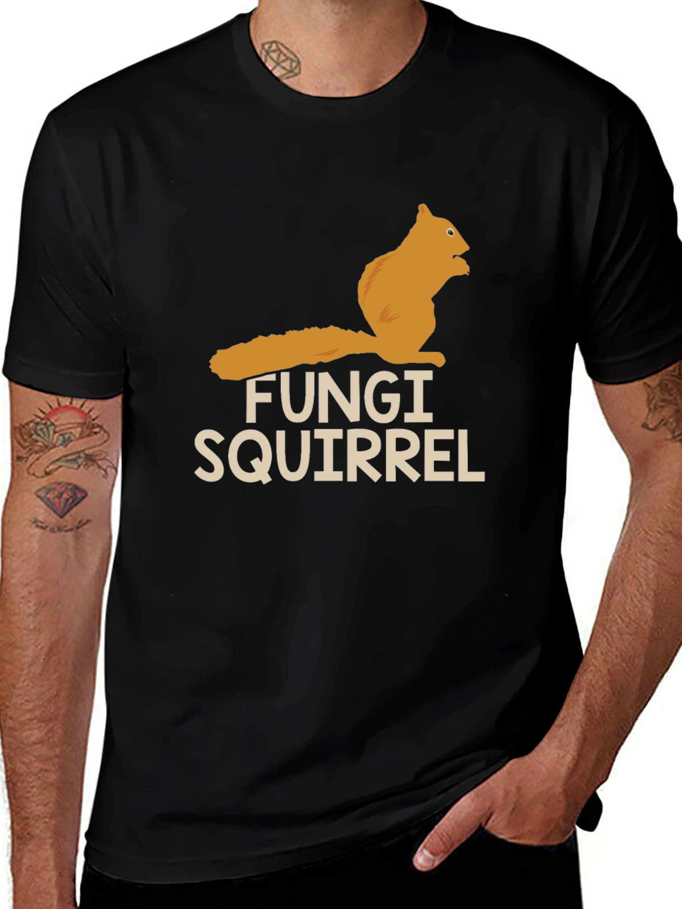 Fungi Squirrel Graphic Tee - Soft Cotton Blend