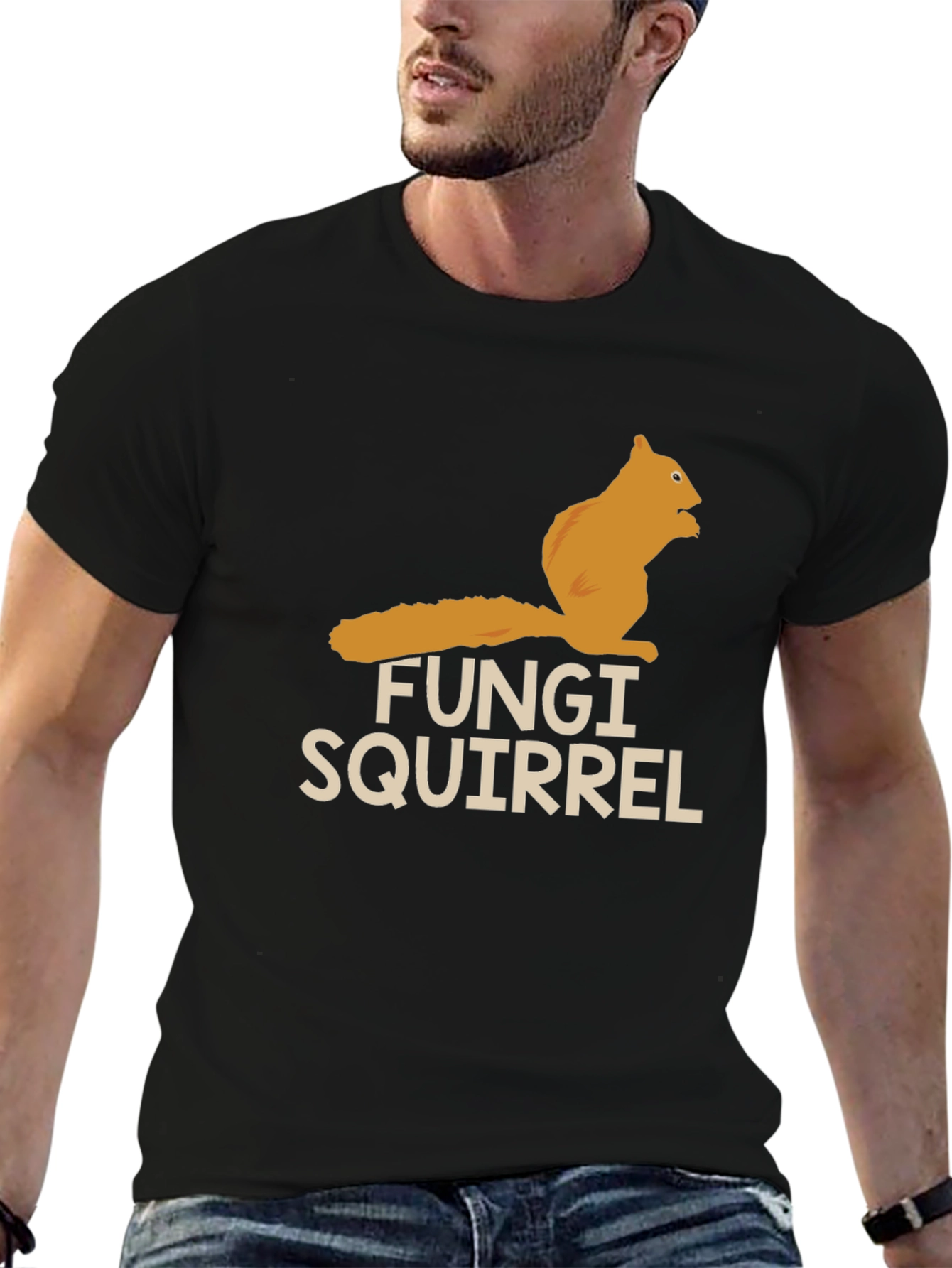 Fungi Squirrel Graphic Tee - Soft Cotton Blend
