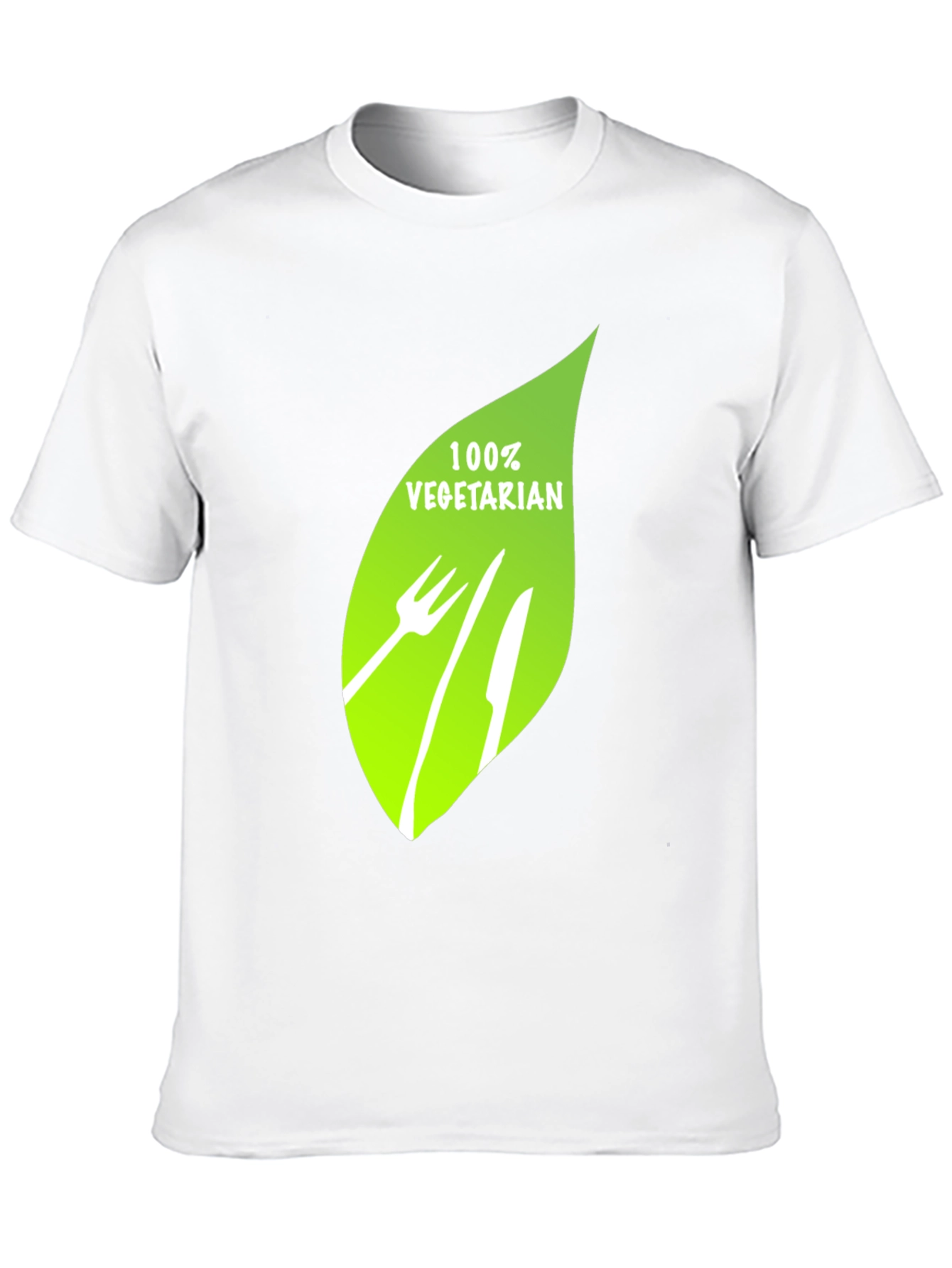 100% Vegetarian Graphic Print Black T-Shirt