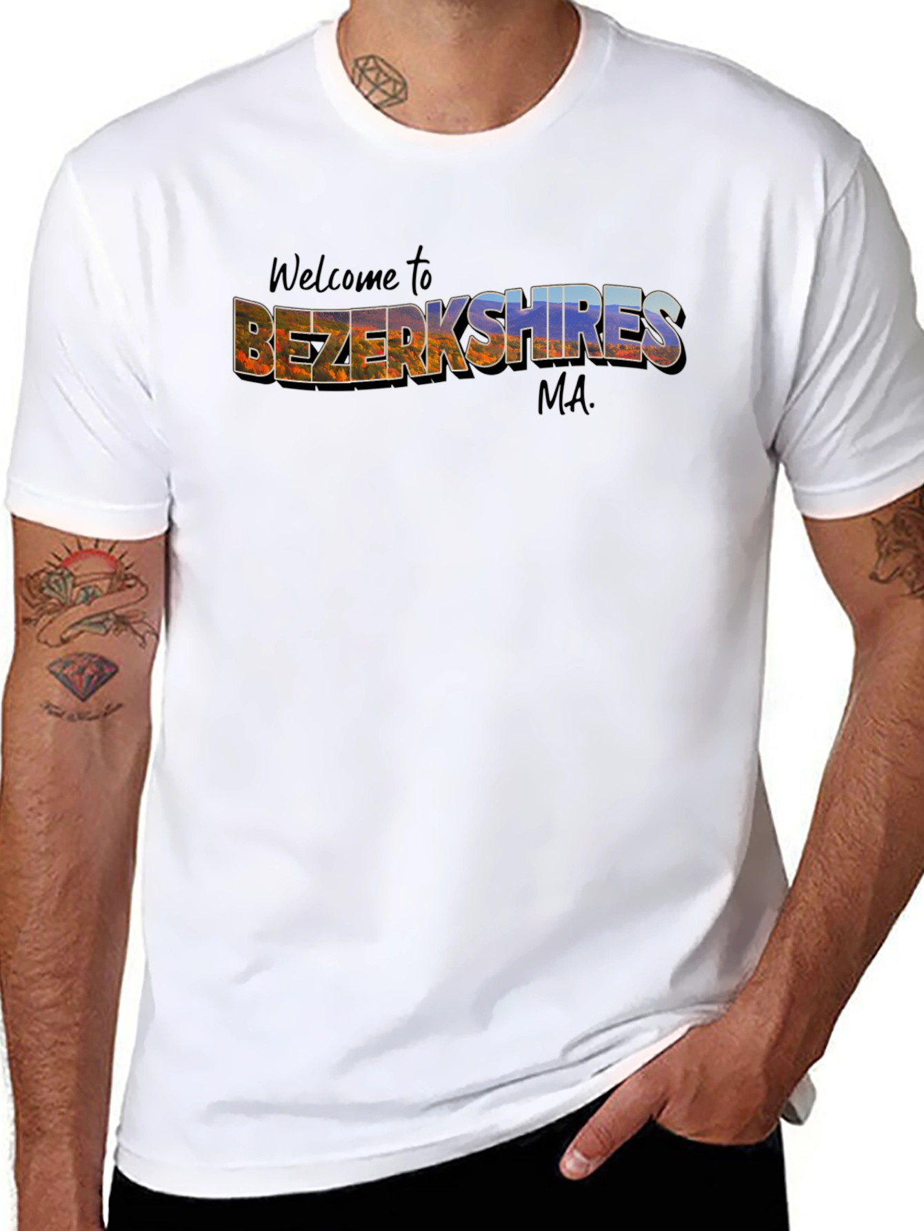 Welcome to Bezerkshires MA Black T-Shirt