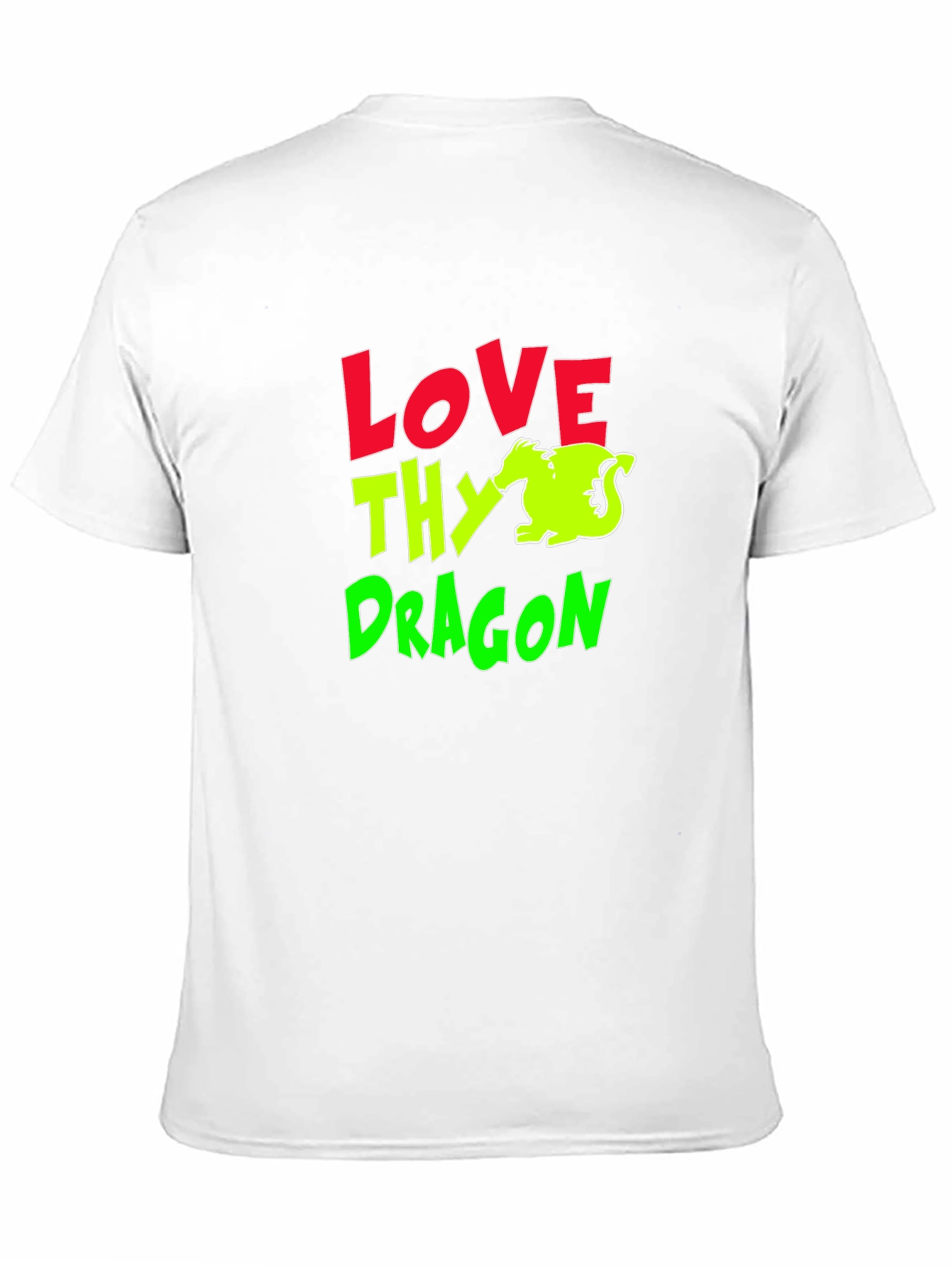 Love Thy Dragon Graphic T-Shirt - Black Cotton Tee