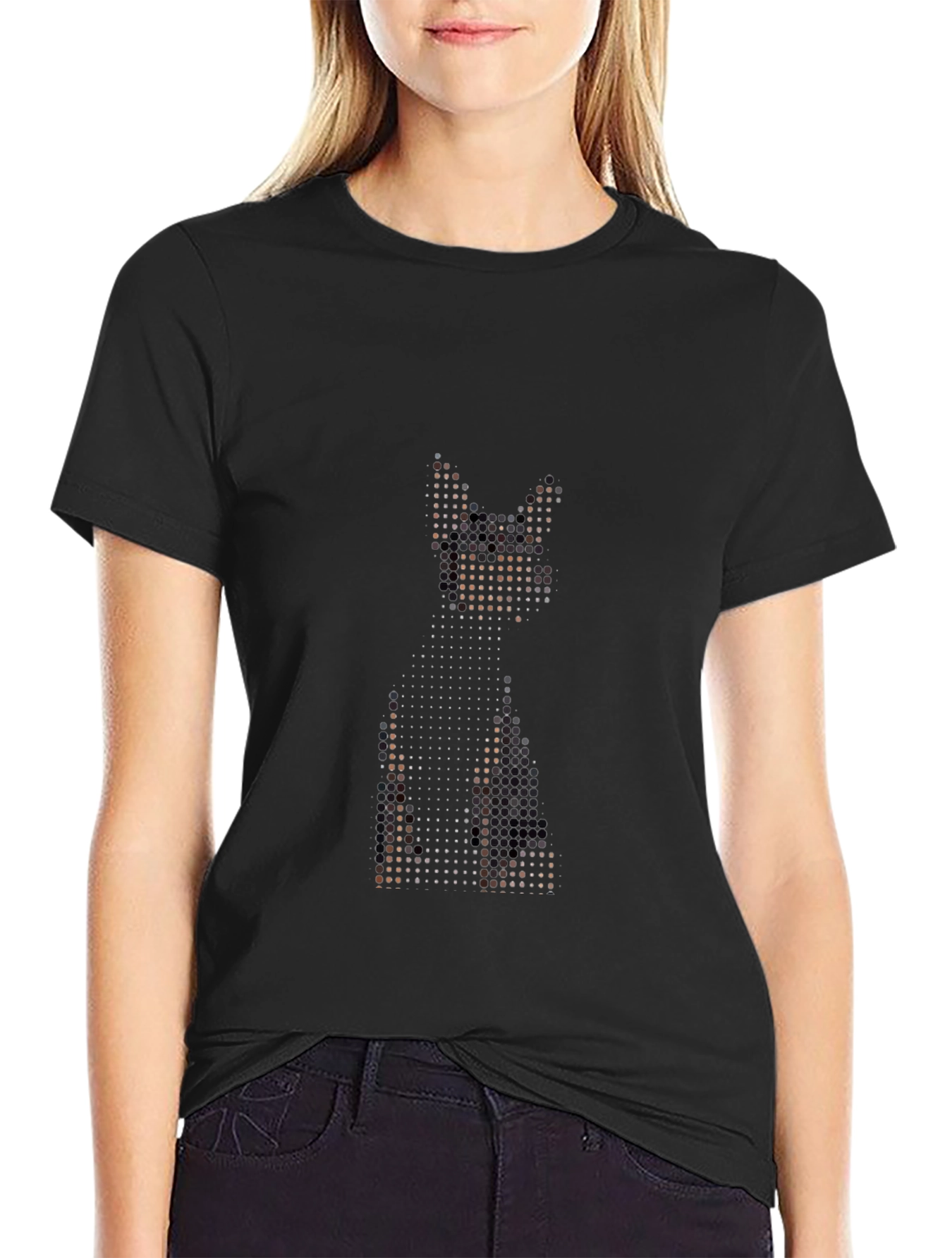 Pixelated Cat T-Shirt - Unique Graphic Tee