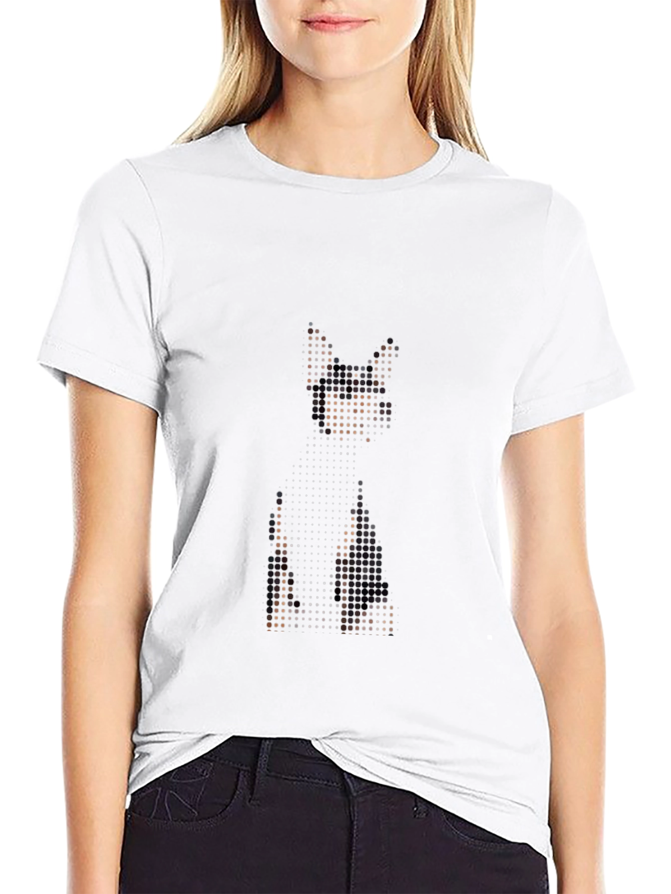 Pixelated Cat T-Shirt - Unique Graphic Tee