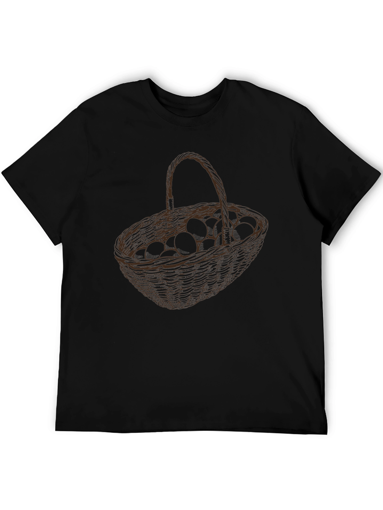 Basket of Eggs Graphic Tee - Black Cotton Blend