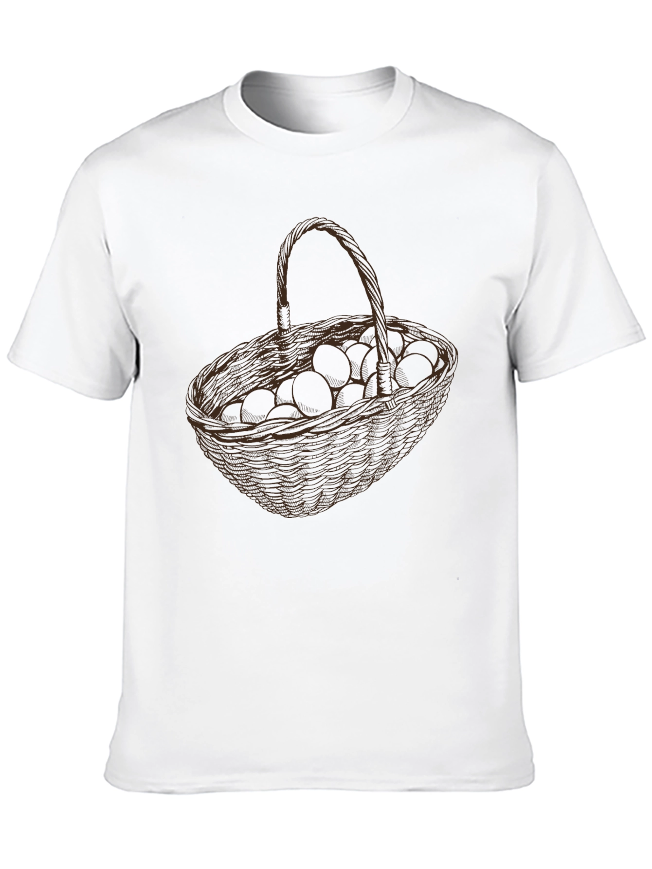 Basket of Eggs Graphic Tee - Black Cotton Blend