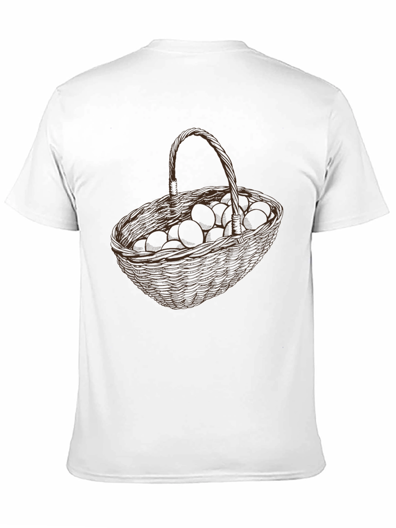 Basket of Eggs Graphic Tee - Black Cotton Blend