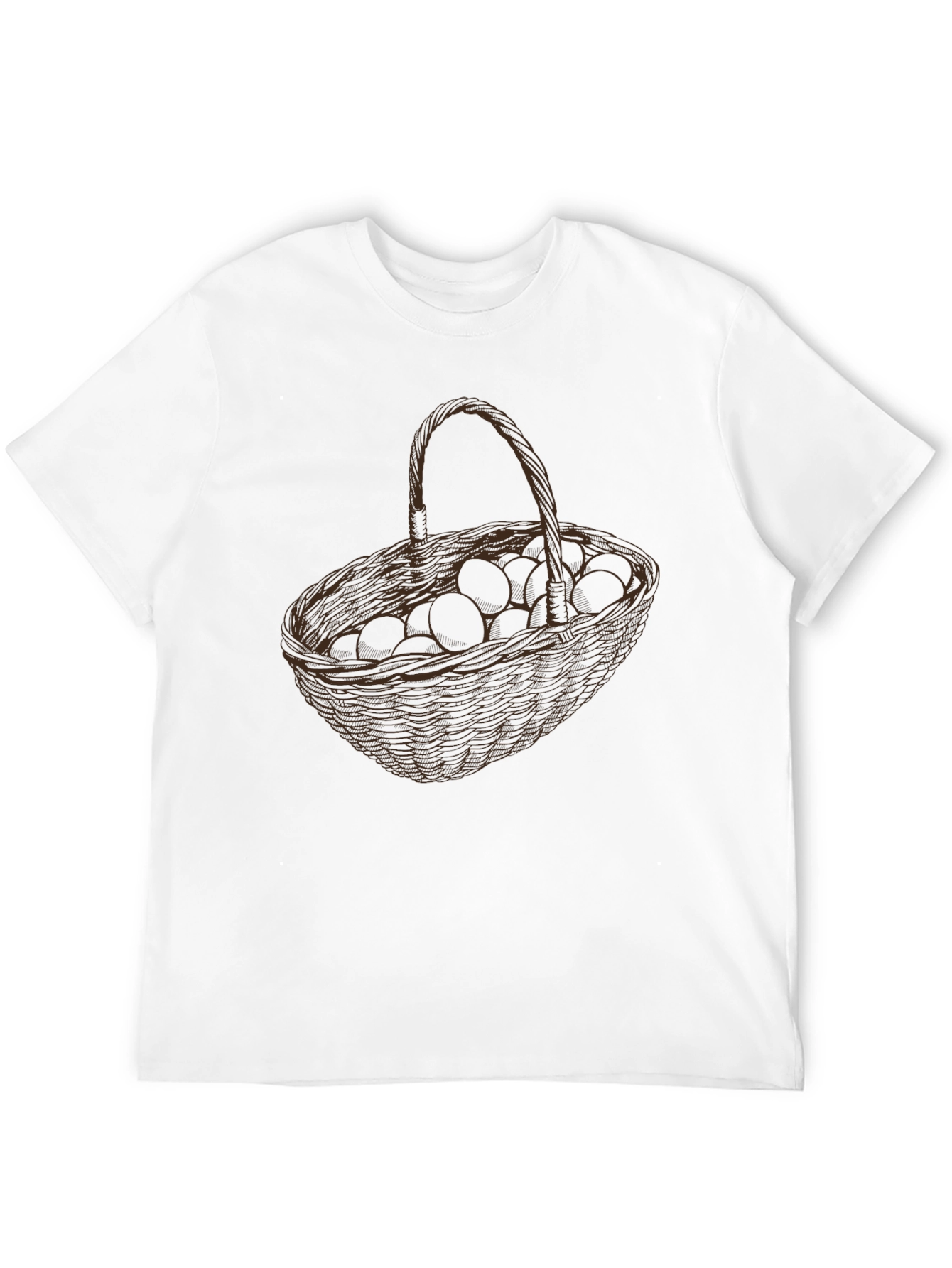 Basket of Eggs Graphic Tee - Black Cotton Blend