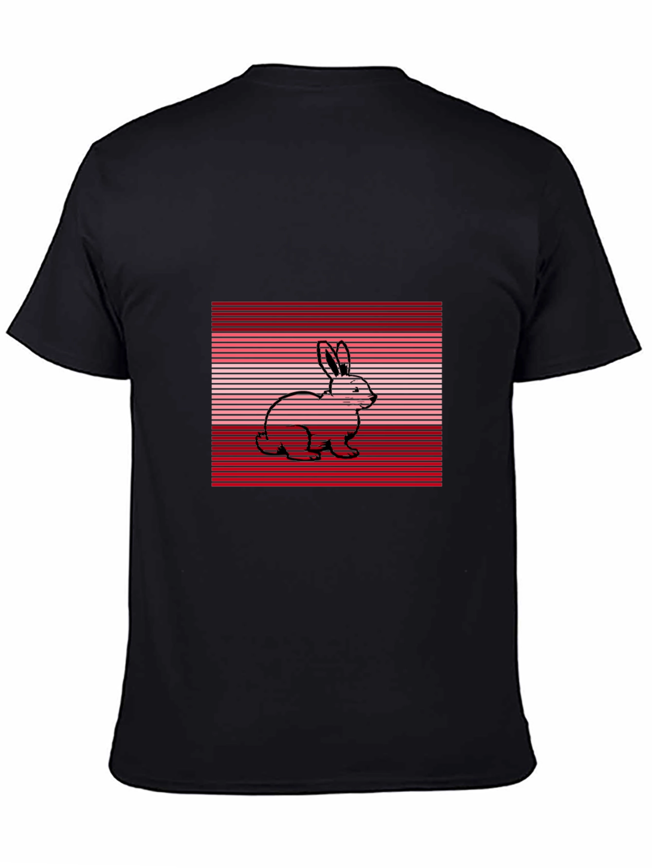 Retro Rabbit Tee - Striped Bunny Design