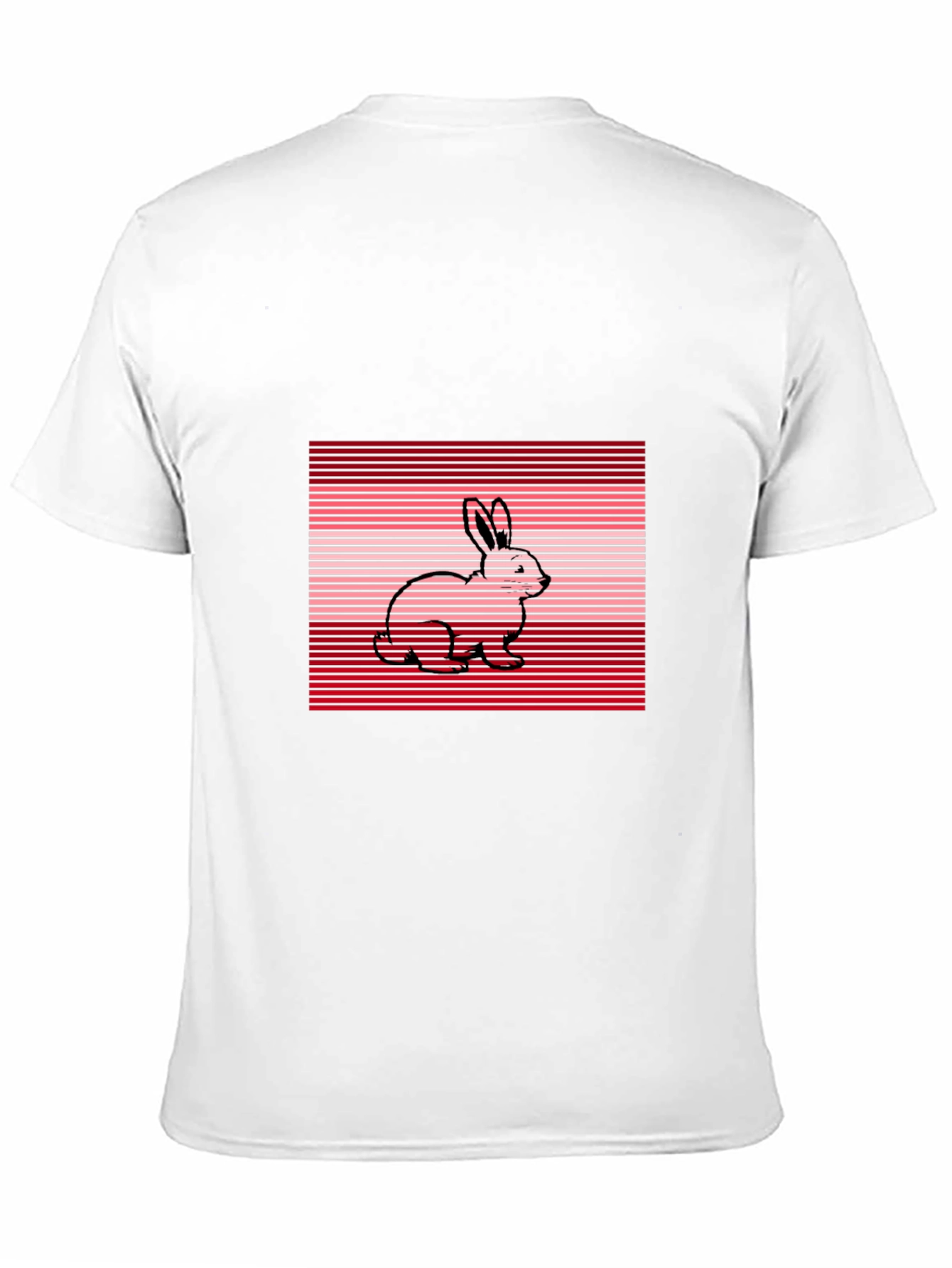 Retro Rabbit Tee - Striped Bunny Design