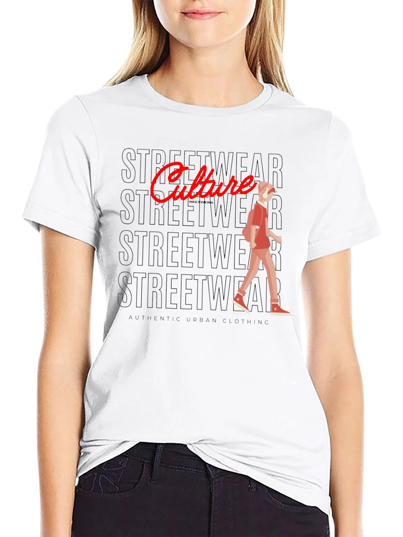 Streetwear Culture Graphic Black T-Shirt