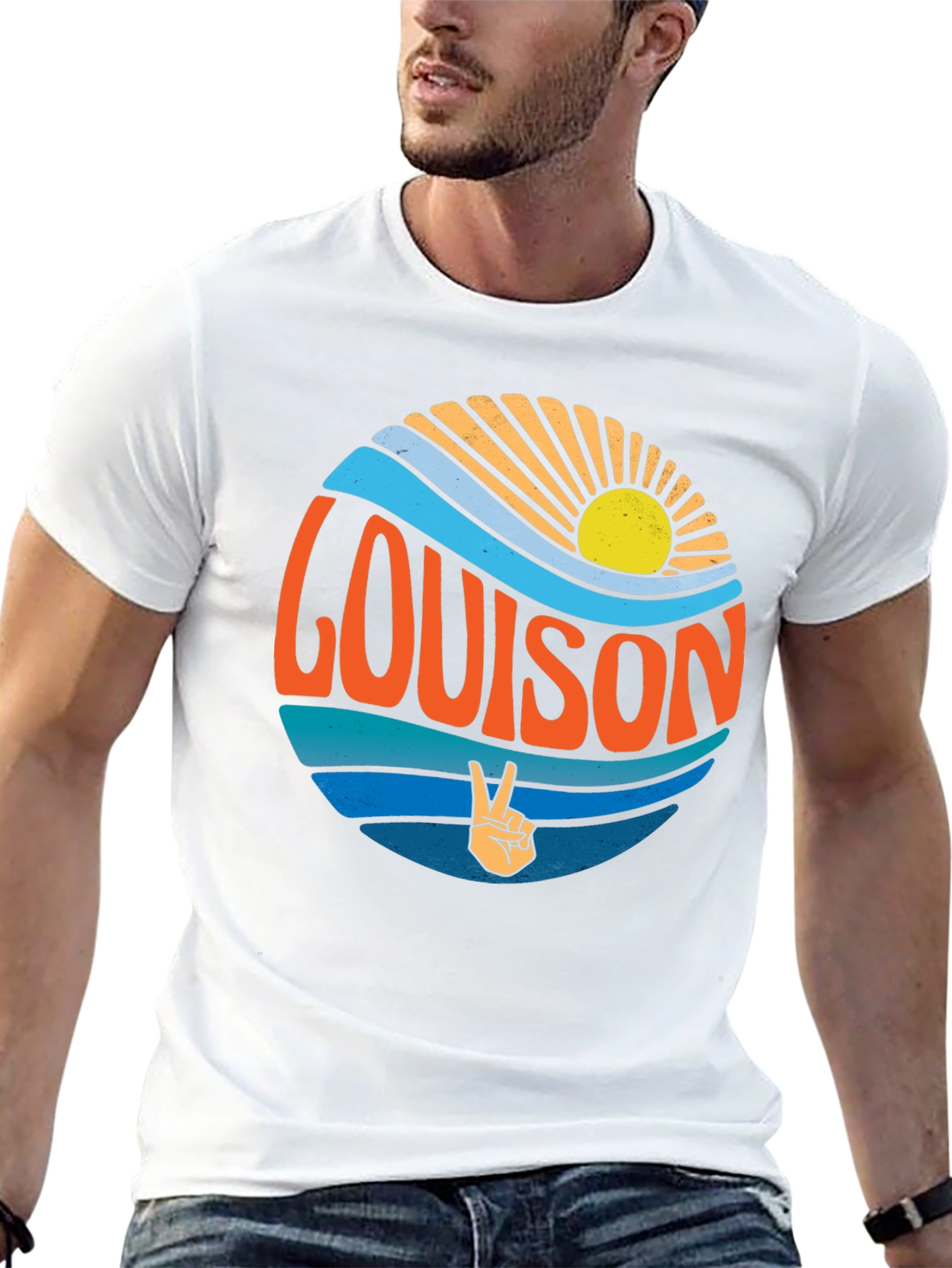 Louis On Retro Style Graphic T-Shirt
