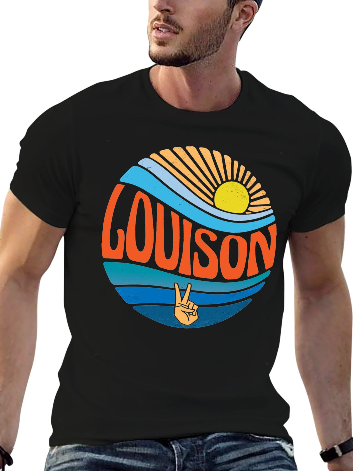 Louis On Retro Style Graphic T-Shirt
