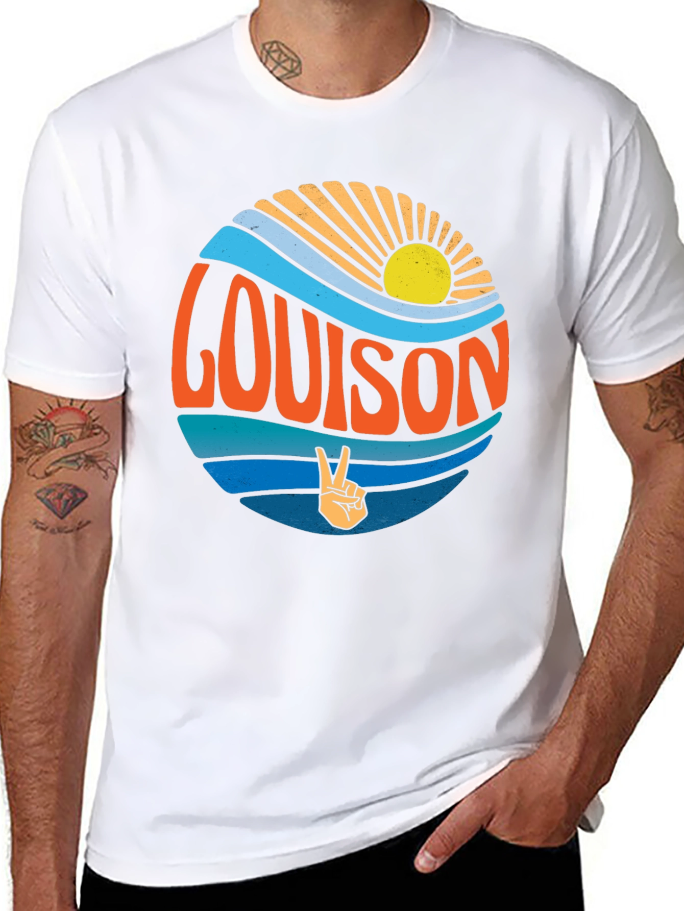 Louis On Retro Style Graphic T-Shirt