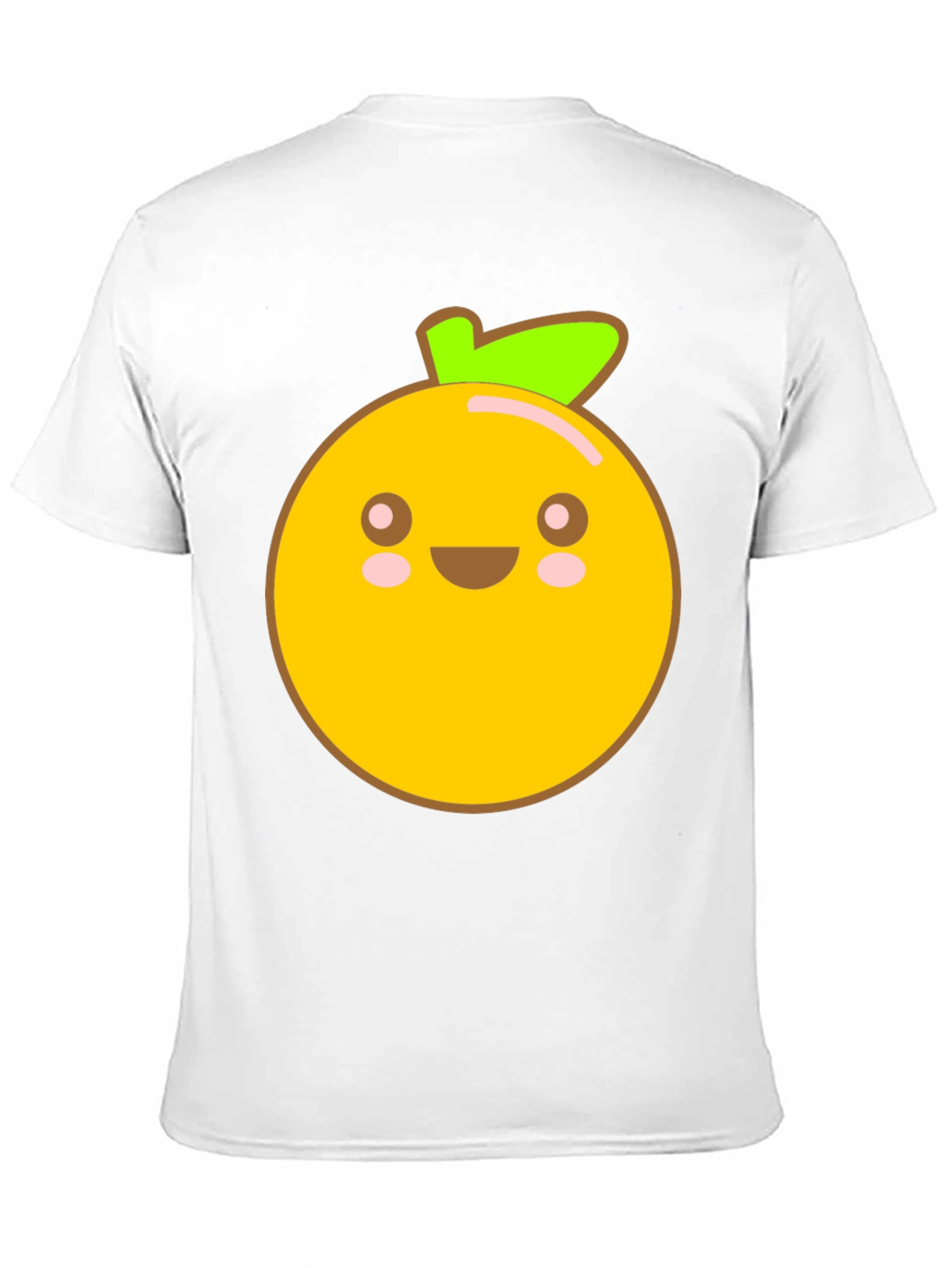 Kawaii Orange Graphic Tee - Cute Fruit Shirt