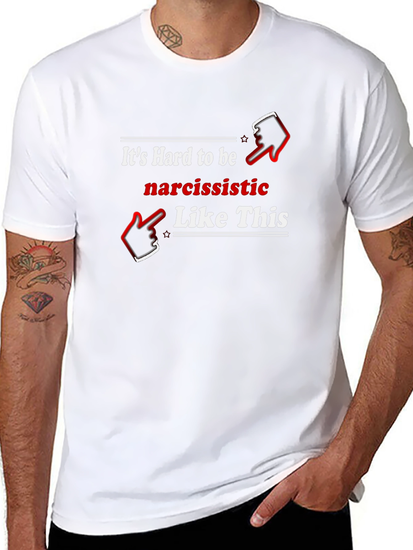 Narcissistic Humor Graphic Tee Shirt
