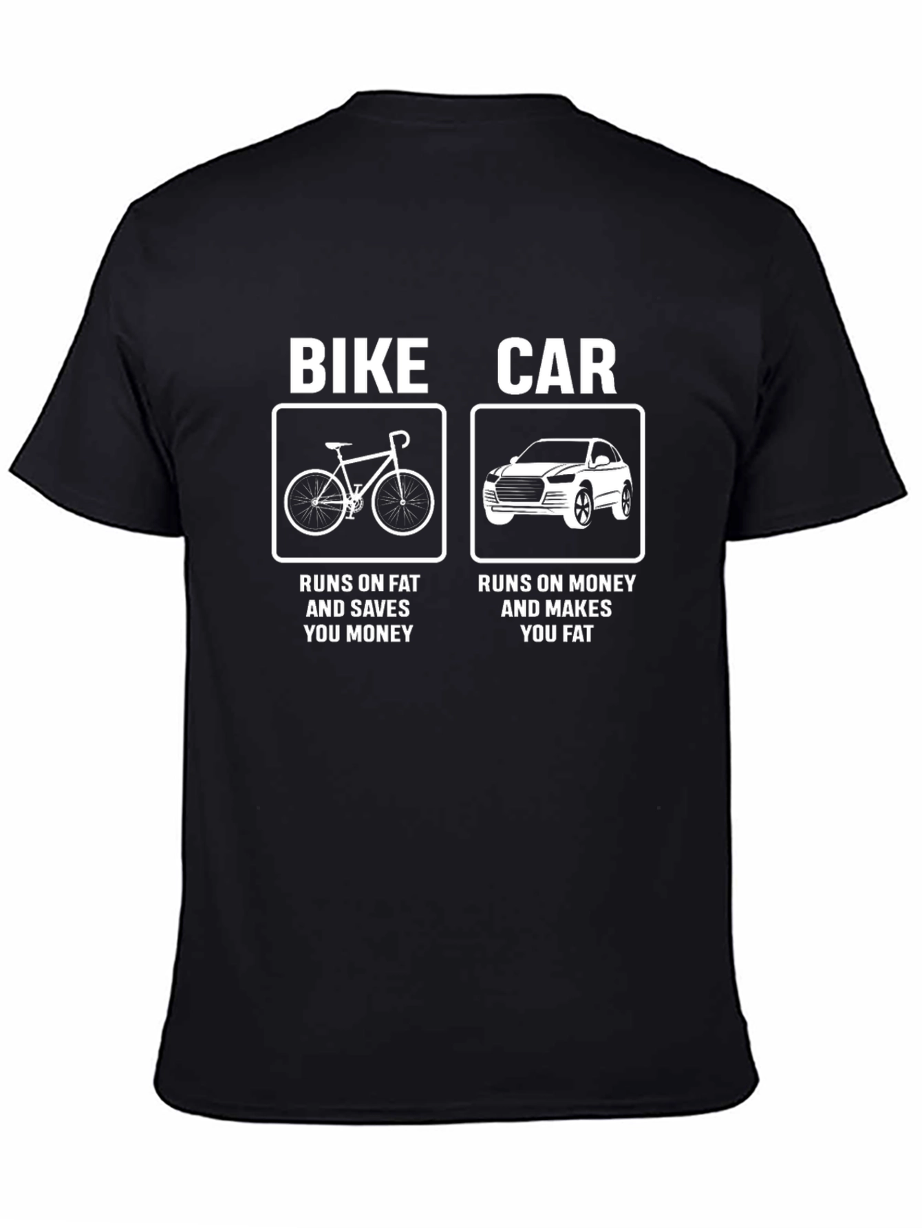 Bike vs Car T-Shirt - Funny Graphic Tee