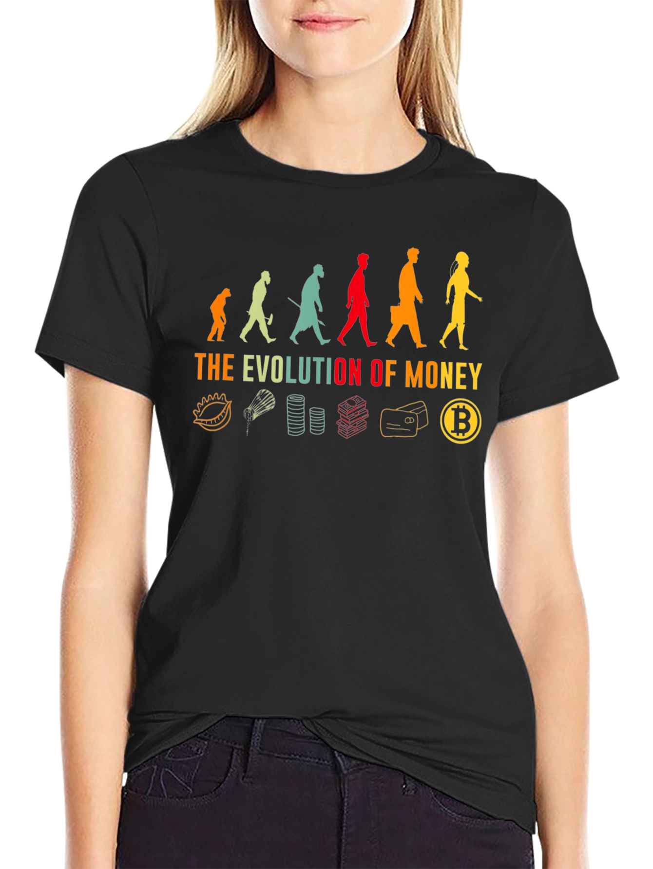 Evolution of Money Bitcoin T-Shirt