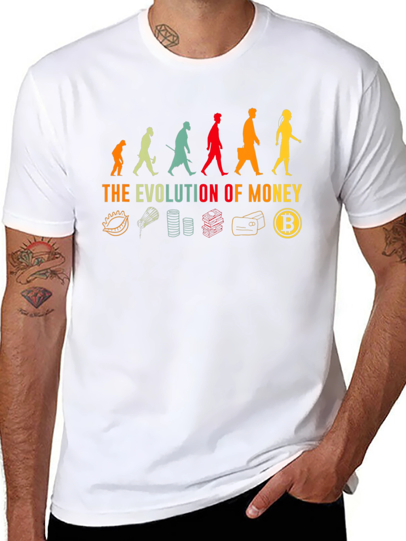 Evolution of Money Bitcoin T-Shirt