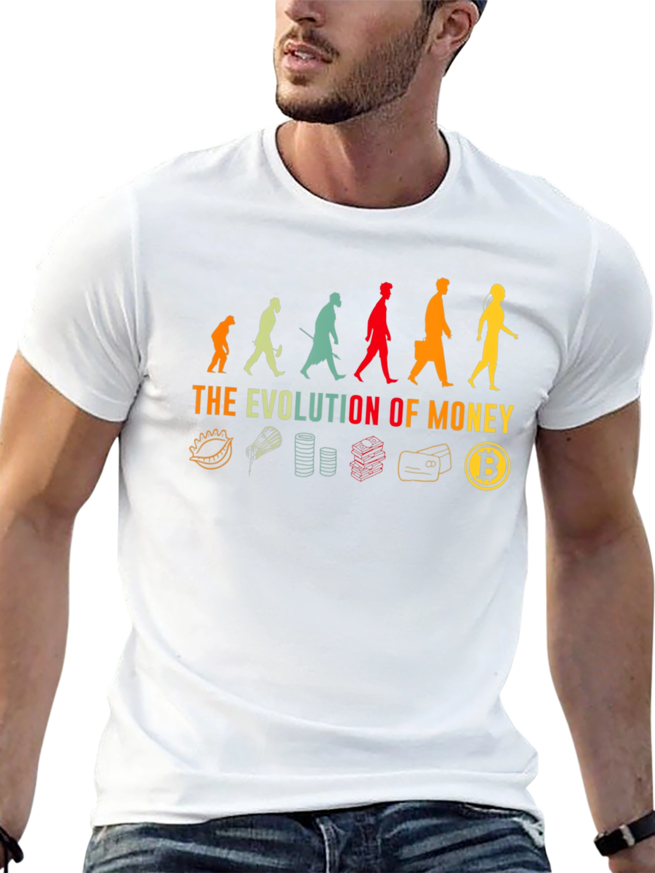 Evolution of Money Bitcoin T-Shirt