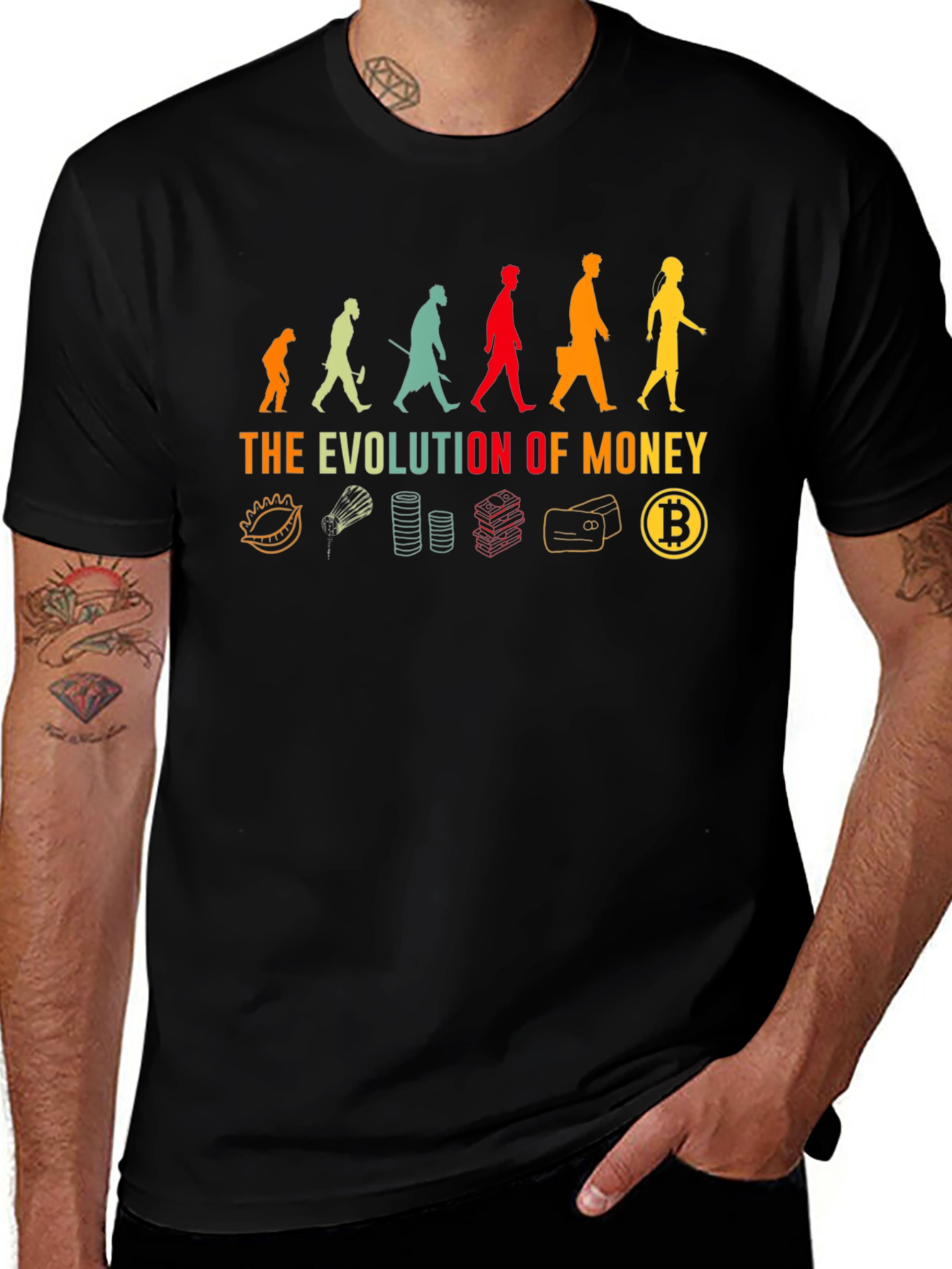 Evolution of Money Bitcoin T-Shirt