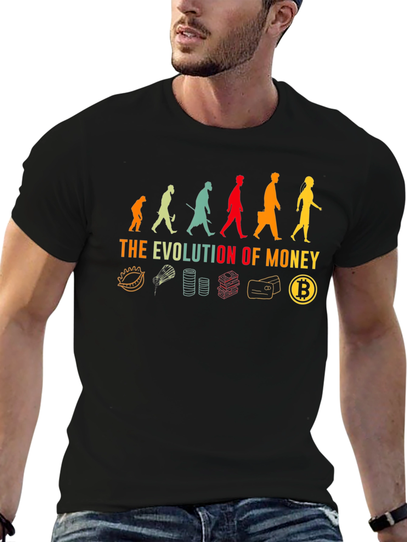 Evolution of Money Bitcoin T-Shirt
