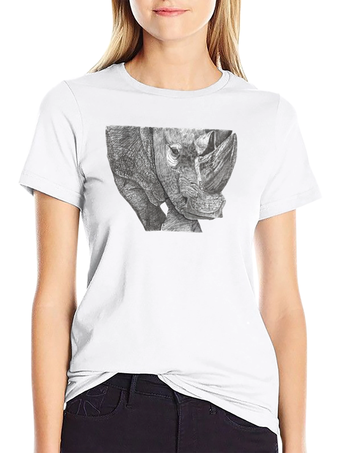 Rhino Graphic T-Shirt - Unique Animal Tee