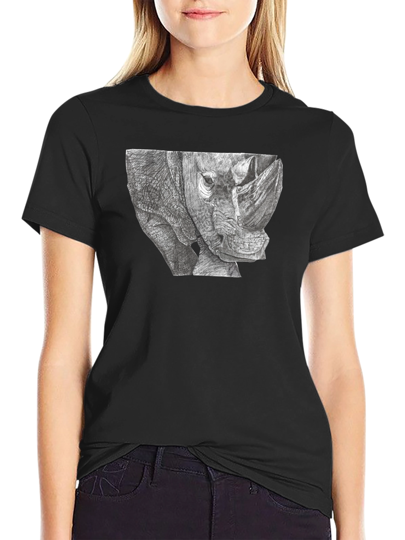 Rhino Graphic T-Shirt - Unique Animal Tee
