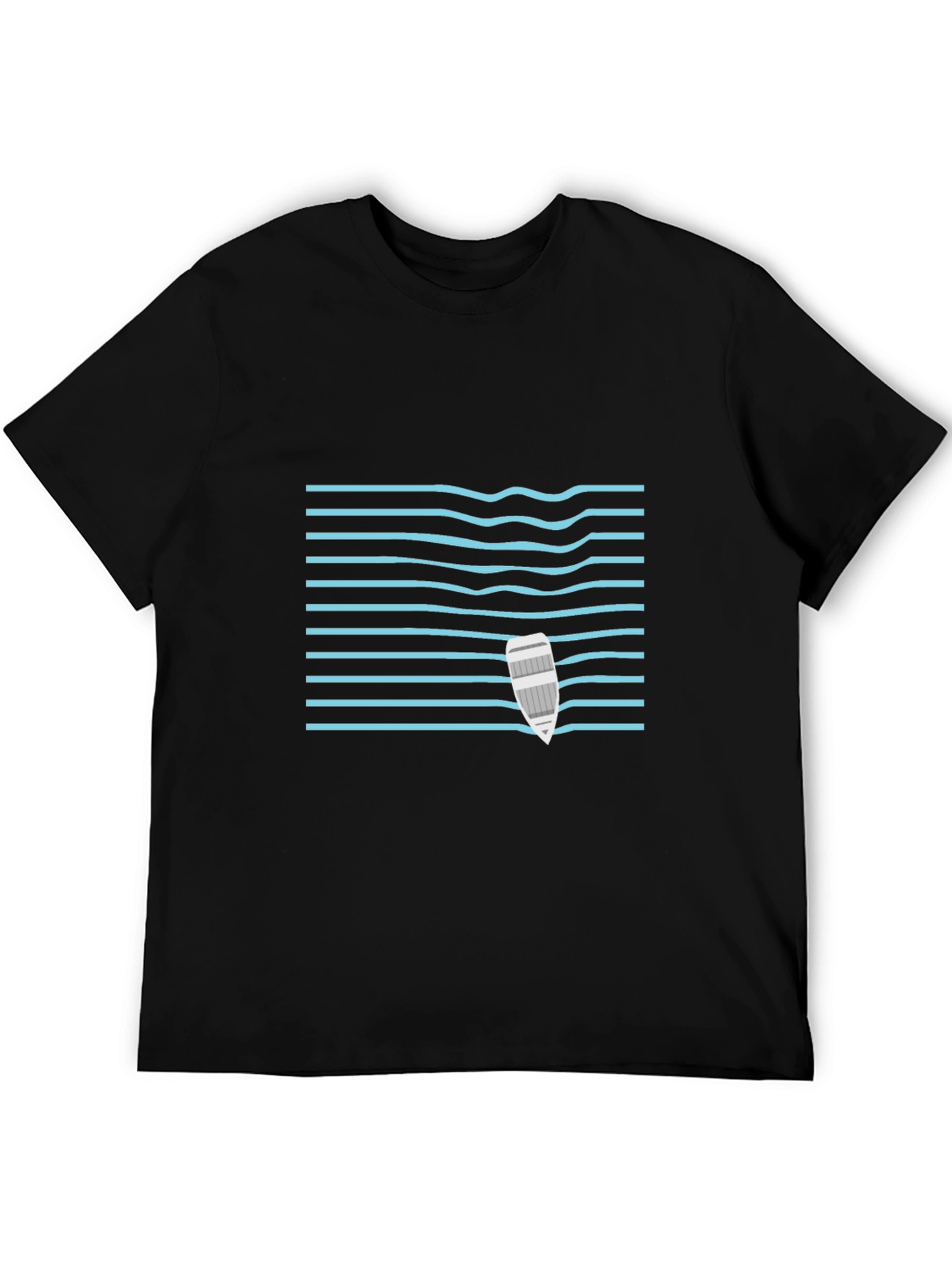 Nautical Wave Tee - Sailboat Design