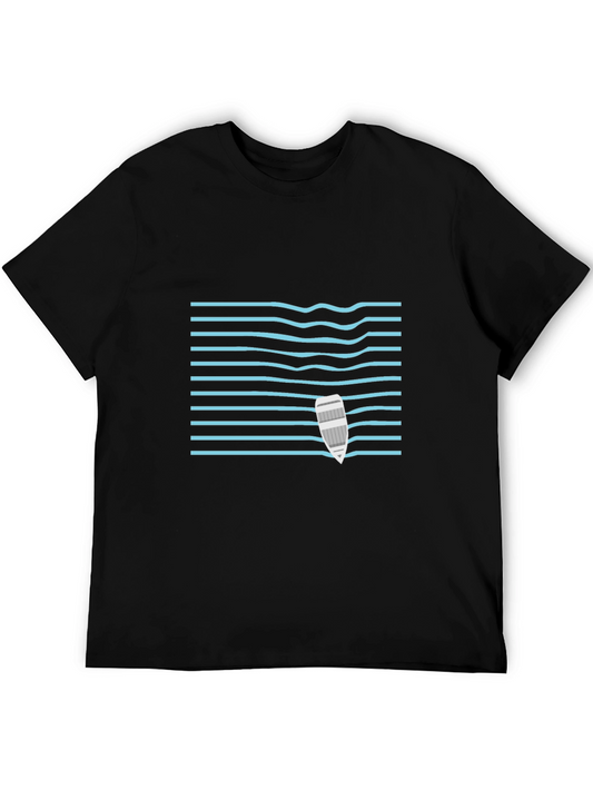 Nautical Wave Tee - Sailboat Design