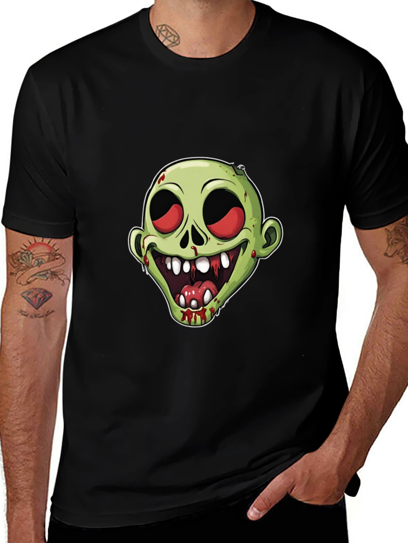 Zombie Graphic T-Shirt - Mens Black Tee