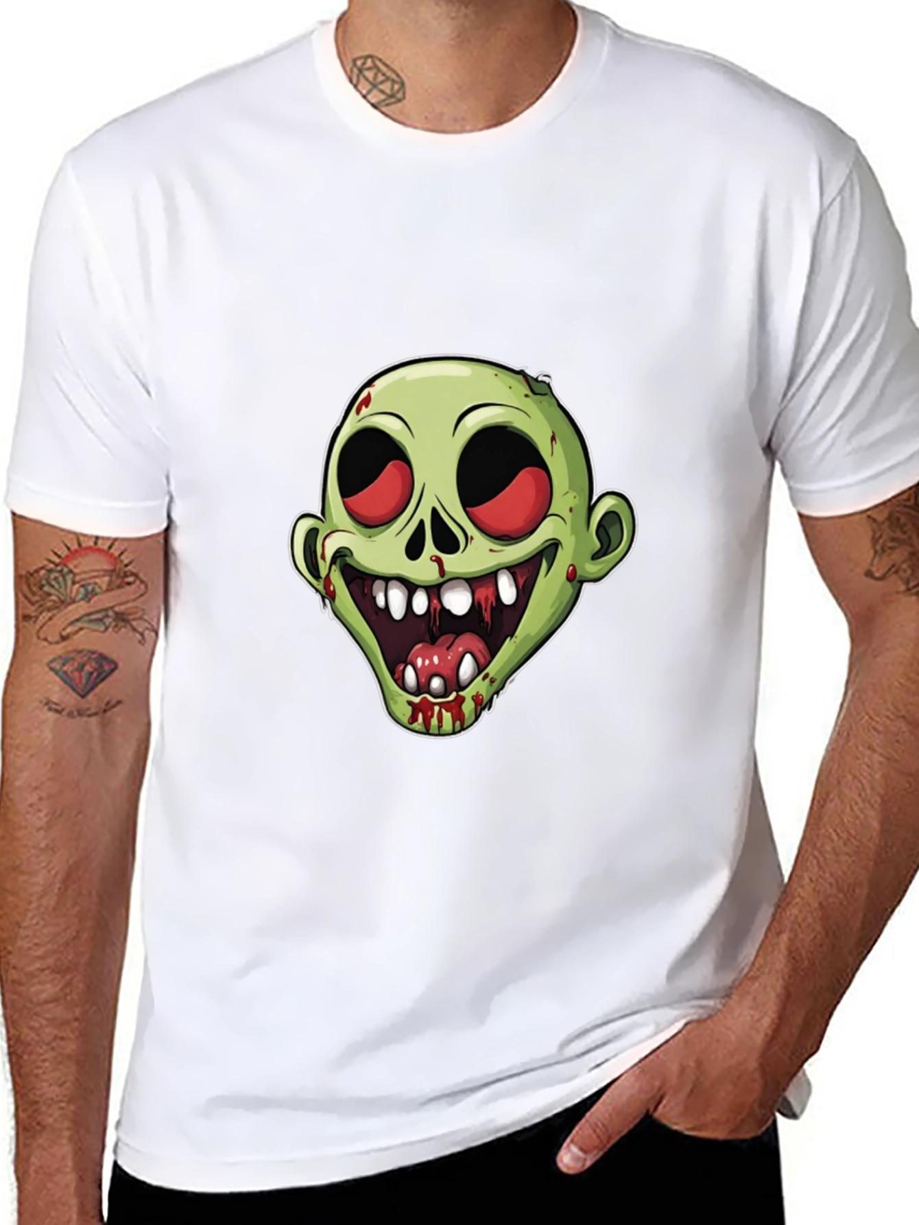 Zombie Graphic T-Shirt - Mens Black Tee