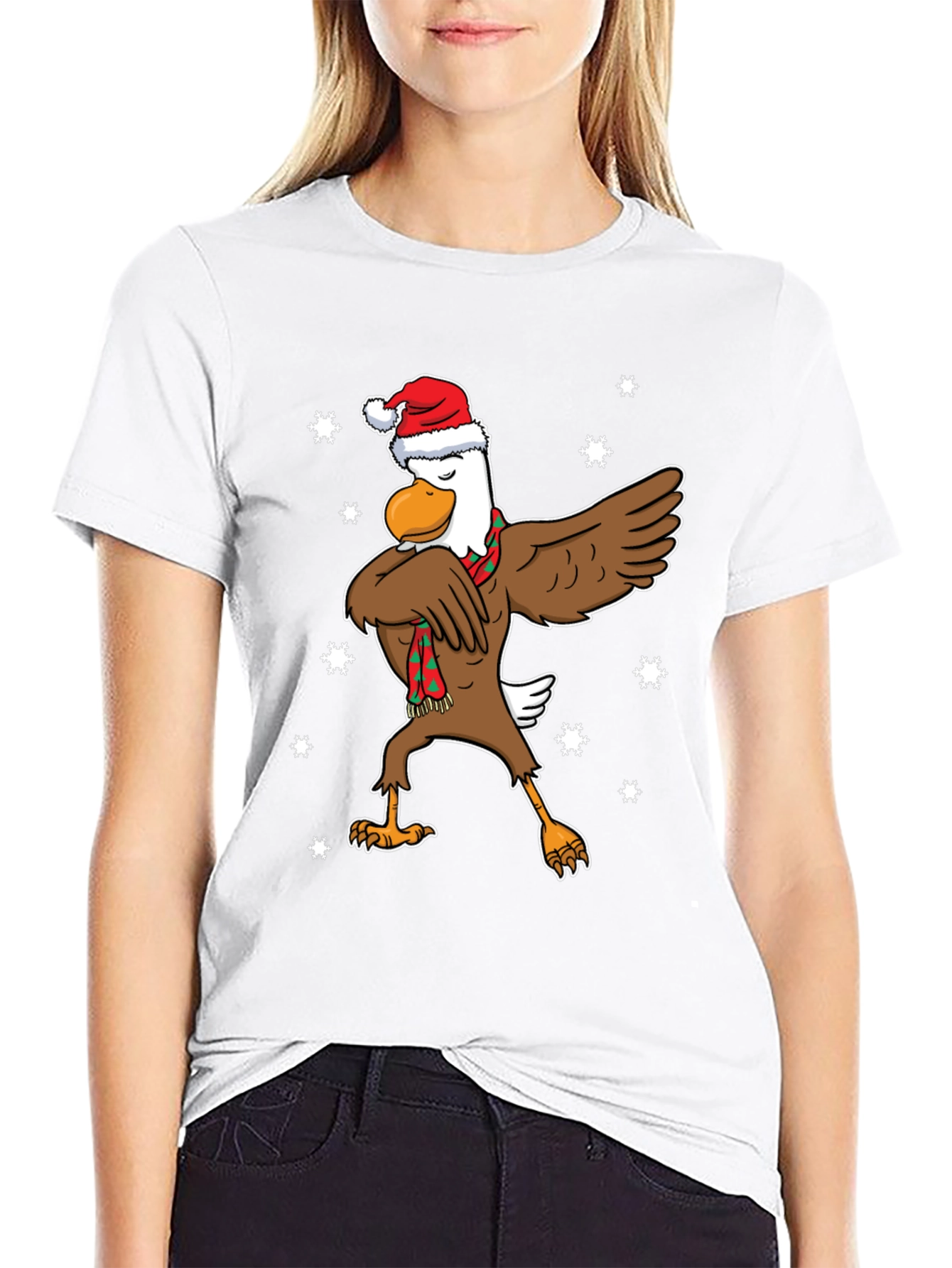 Dabbing Eagle Christmas T-Shirt